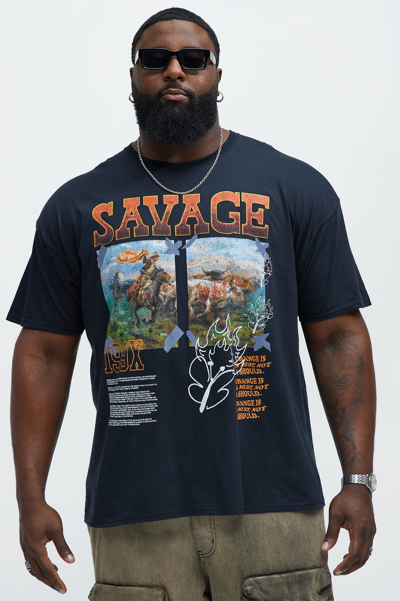 Savage West 199X Short Sleeve Tee - Black - Image 4