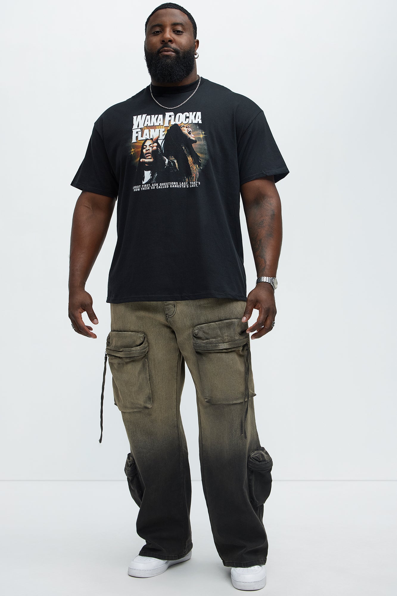 Waka Flocka Flame Bustin At Em Short Sleeve Tee - Black - Image 5