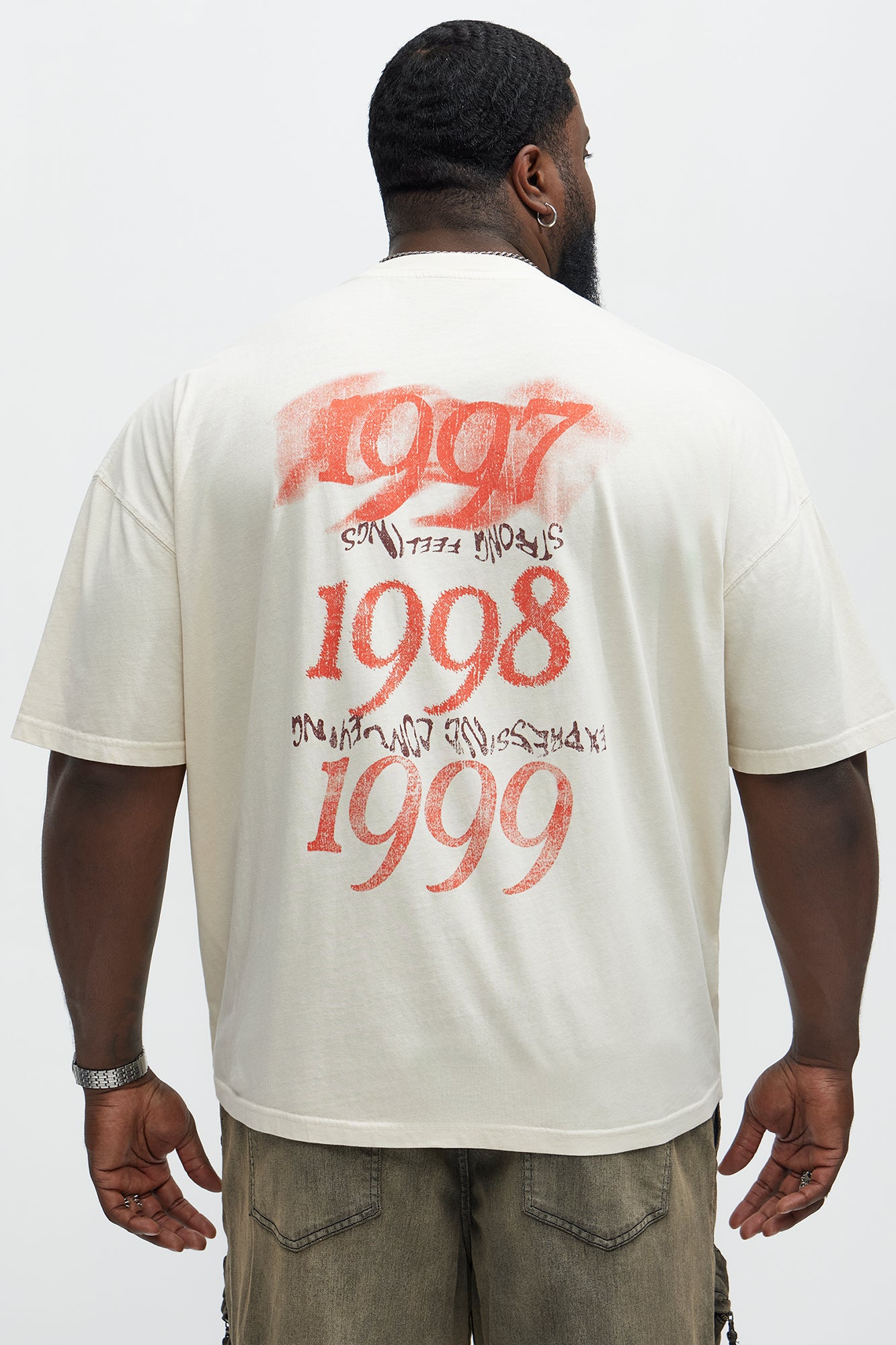 1997 Oversized Short Sleeve Tee - Cream - Image 5