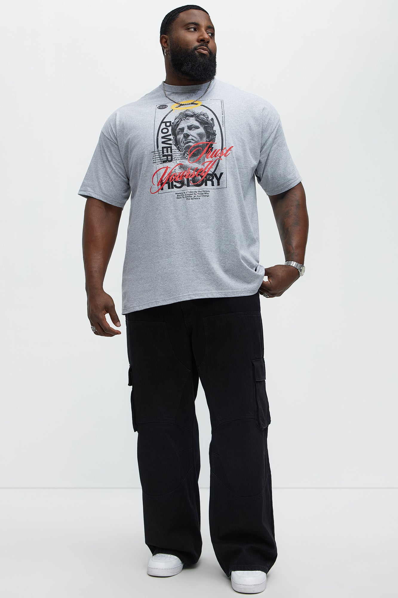 Power Of History Short Sleeve Tee - Grey - Image 5