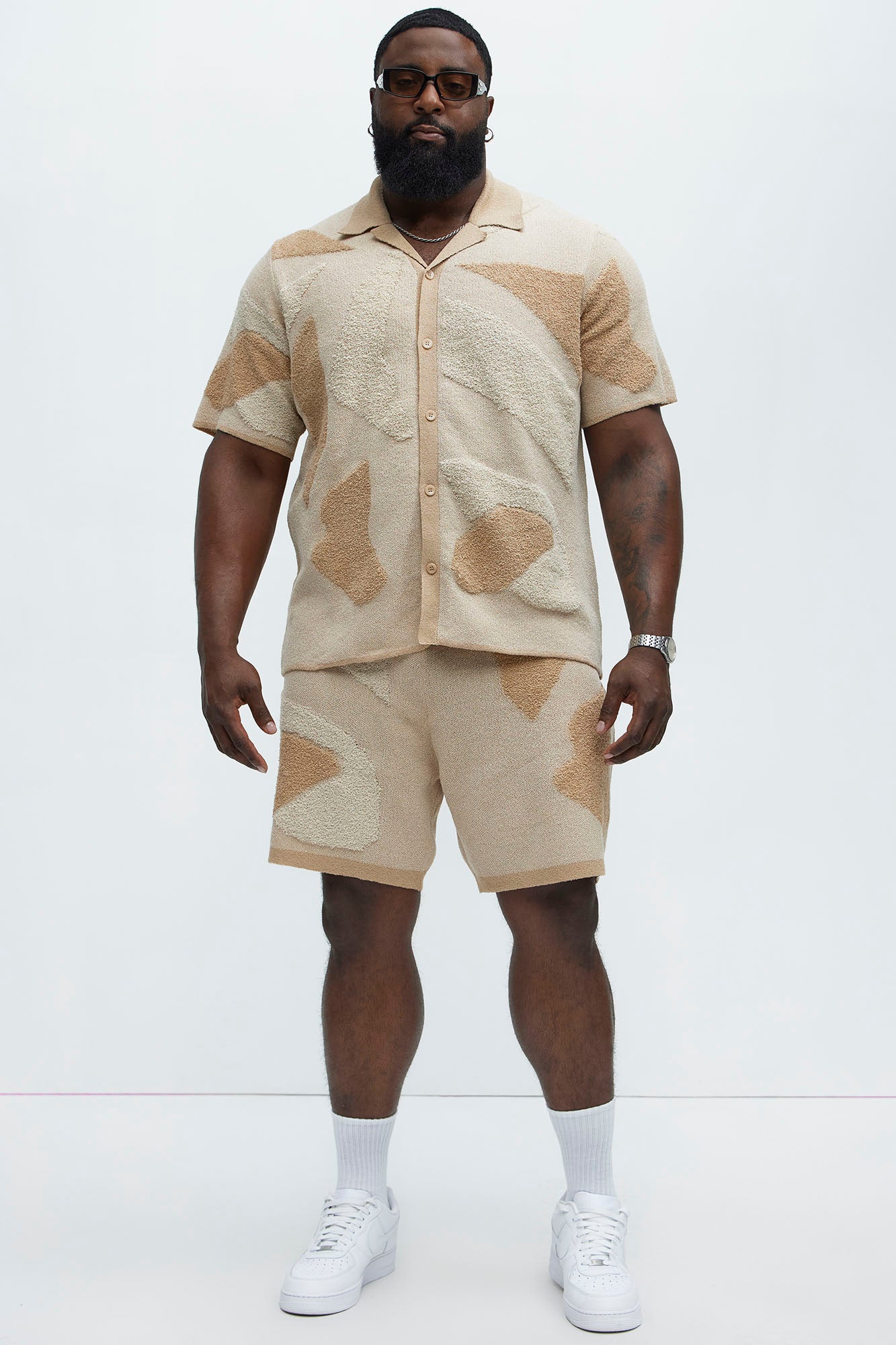 Auron Knitted Shorts - Off White - Image 7