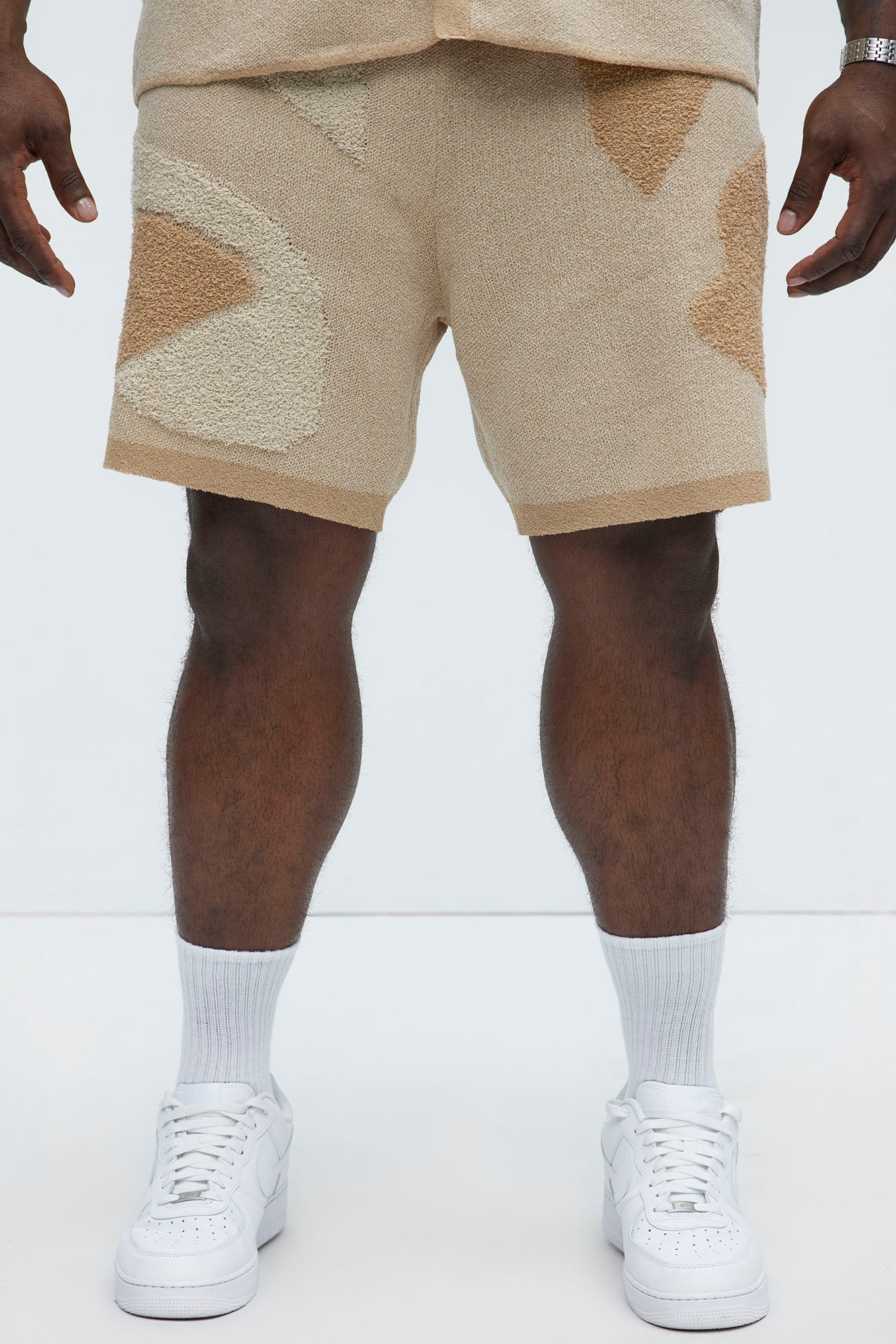 Auron Knitted Shorts - Off White - Image 6