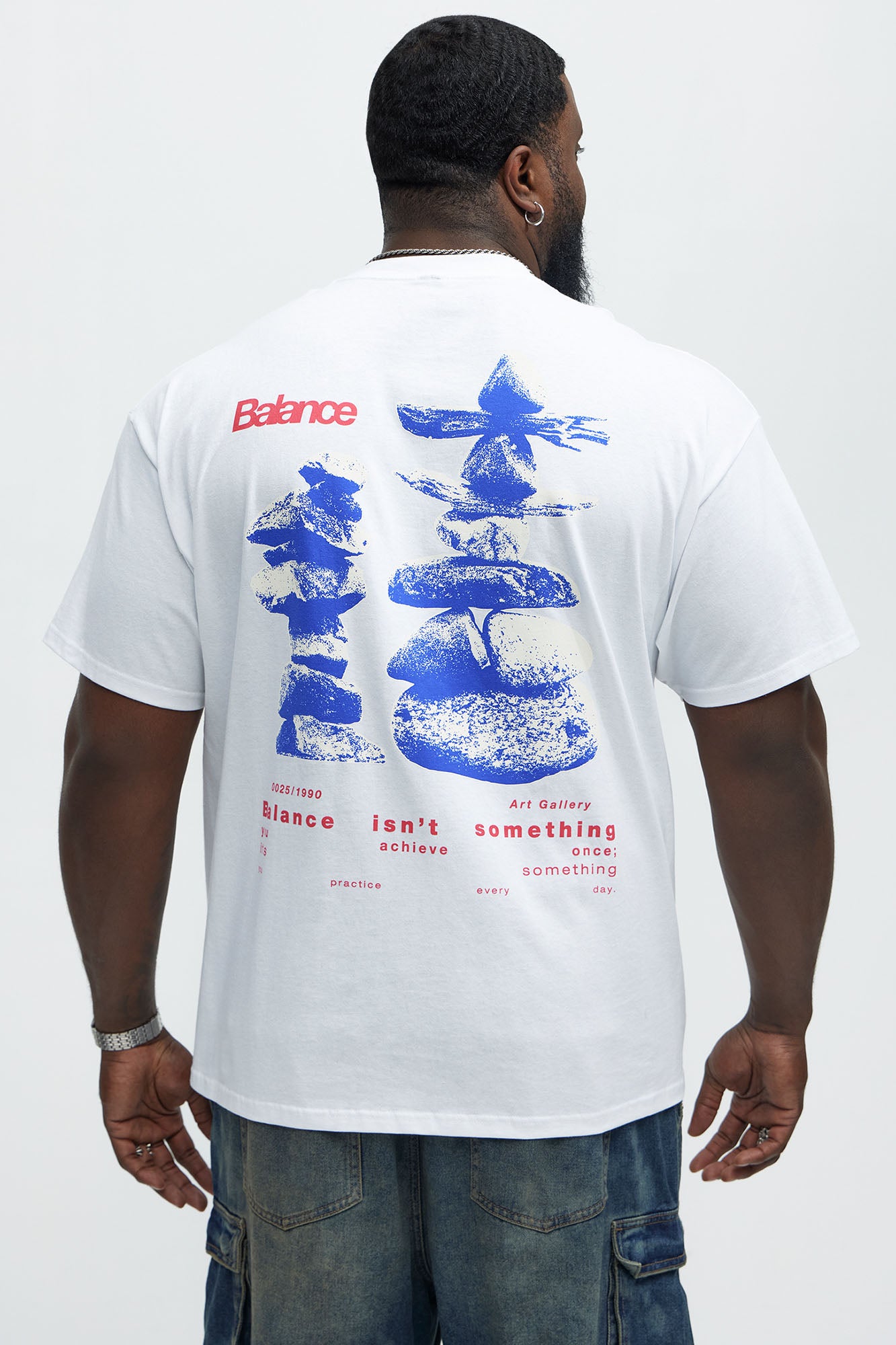 Balance Isn't Something Short Sleeve Tee - White - Image 5