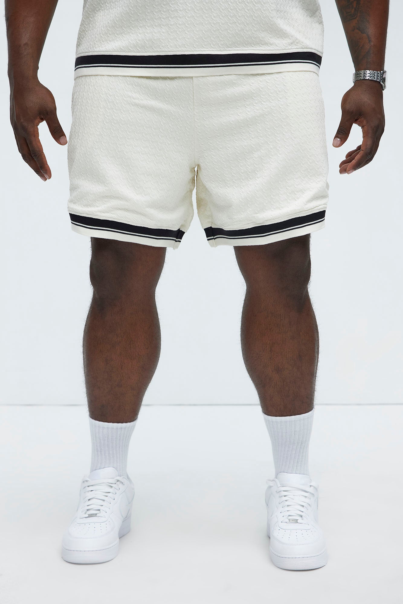 Princeton Textured Shorts - Cream - Image 6