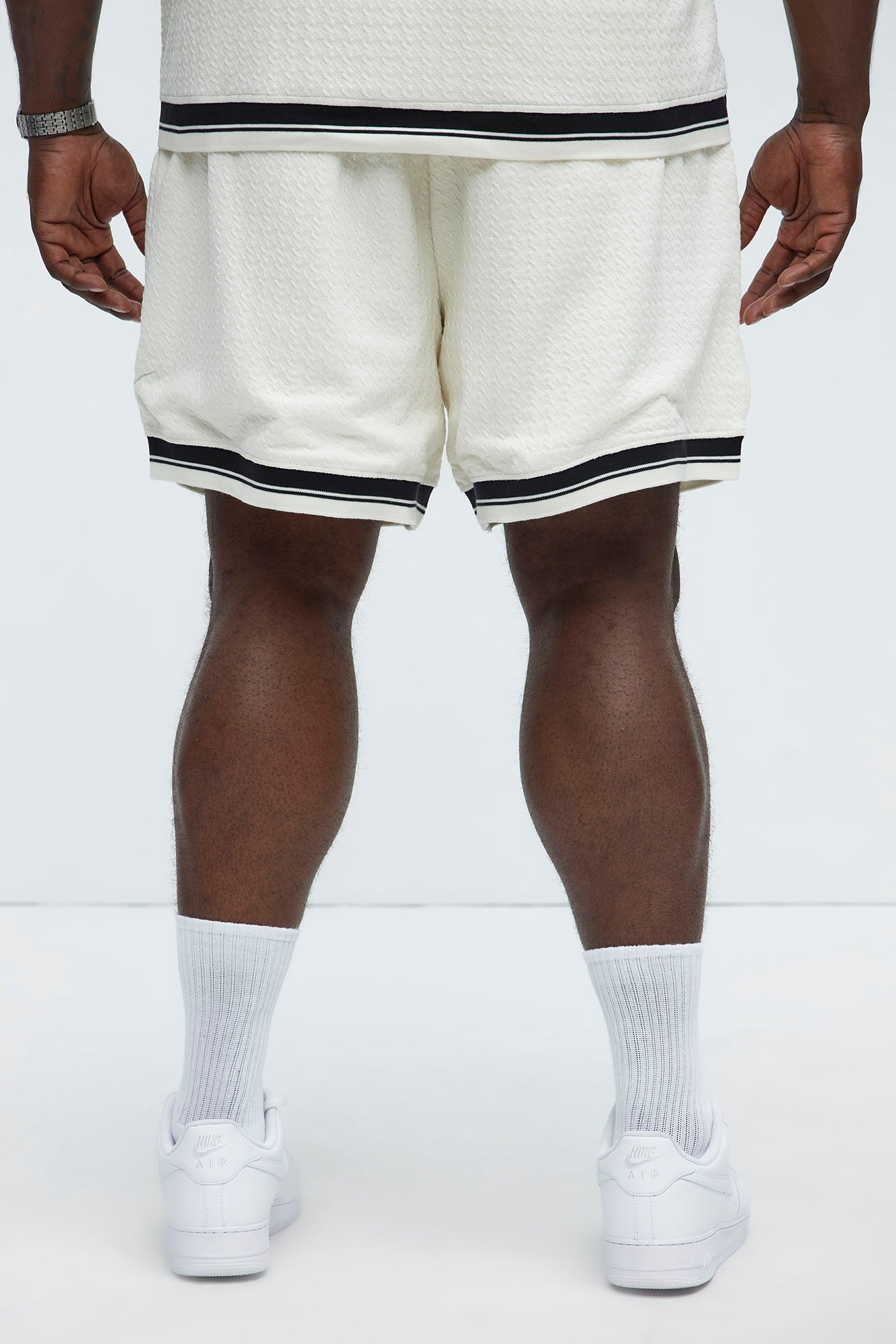 Princeton Textured Shorts - Cream - Image 8