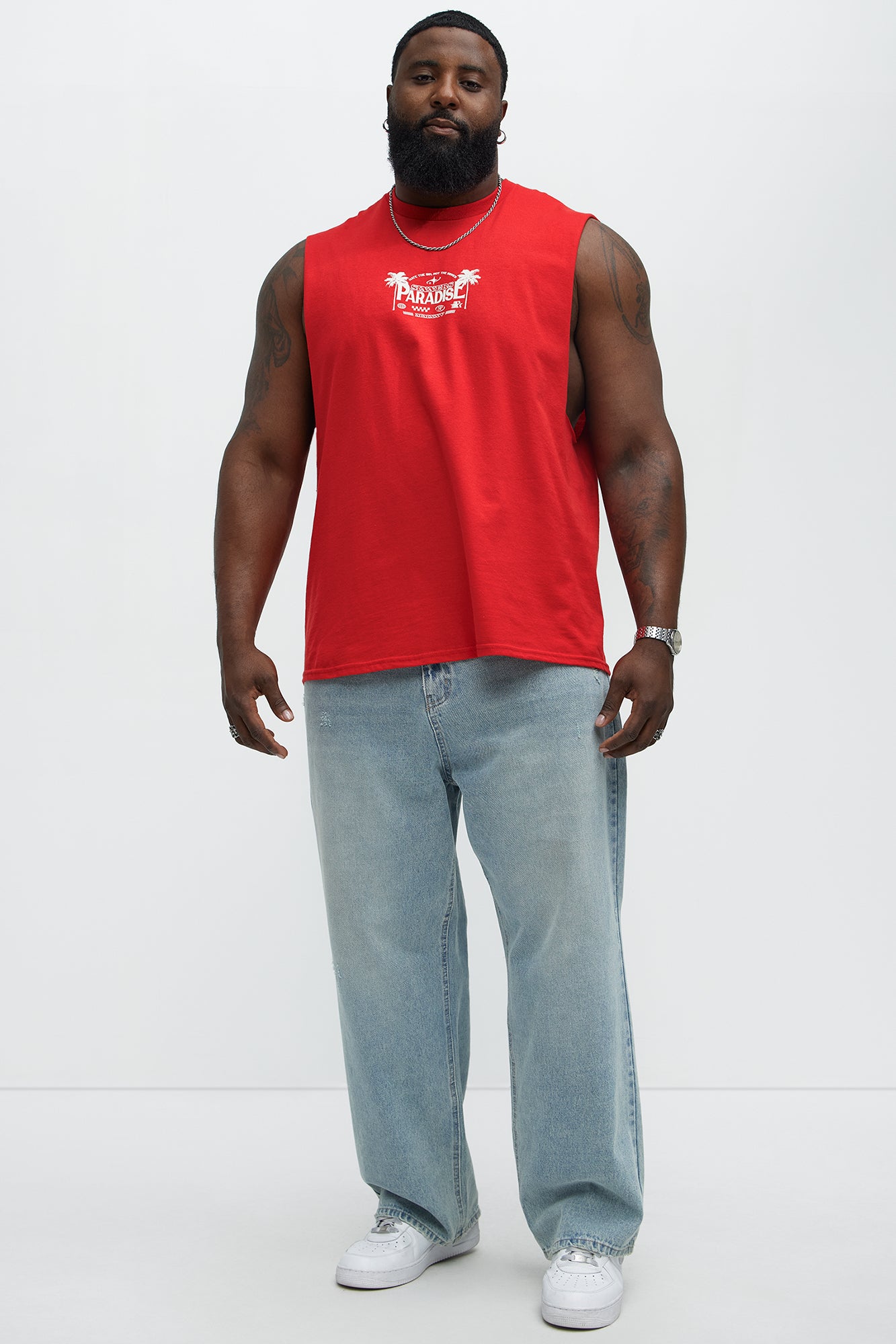 Sinner's Paradise Muscle Tank - Red - Image 6