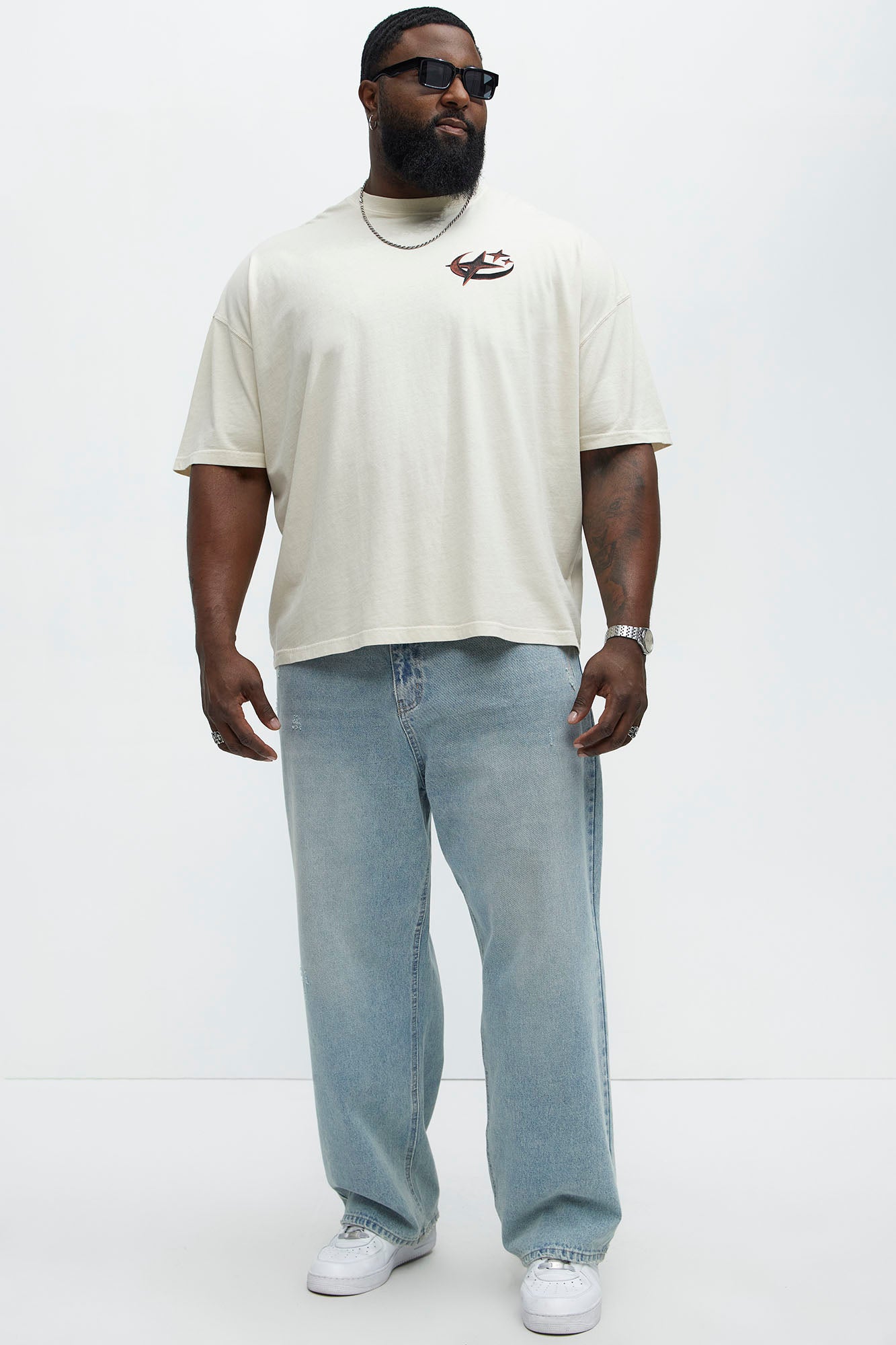 Risk It All Oversized Short Sleeve Tee - Cream - Image 8
