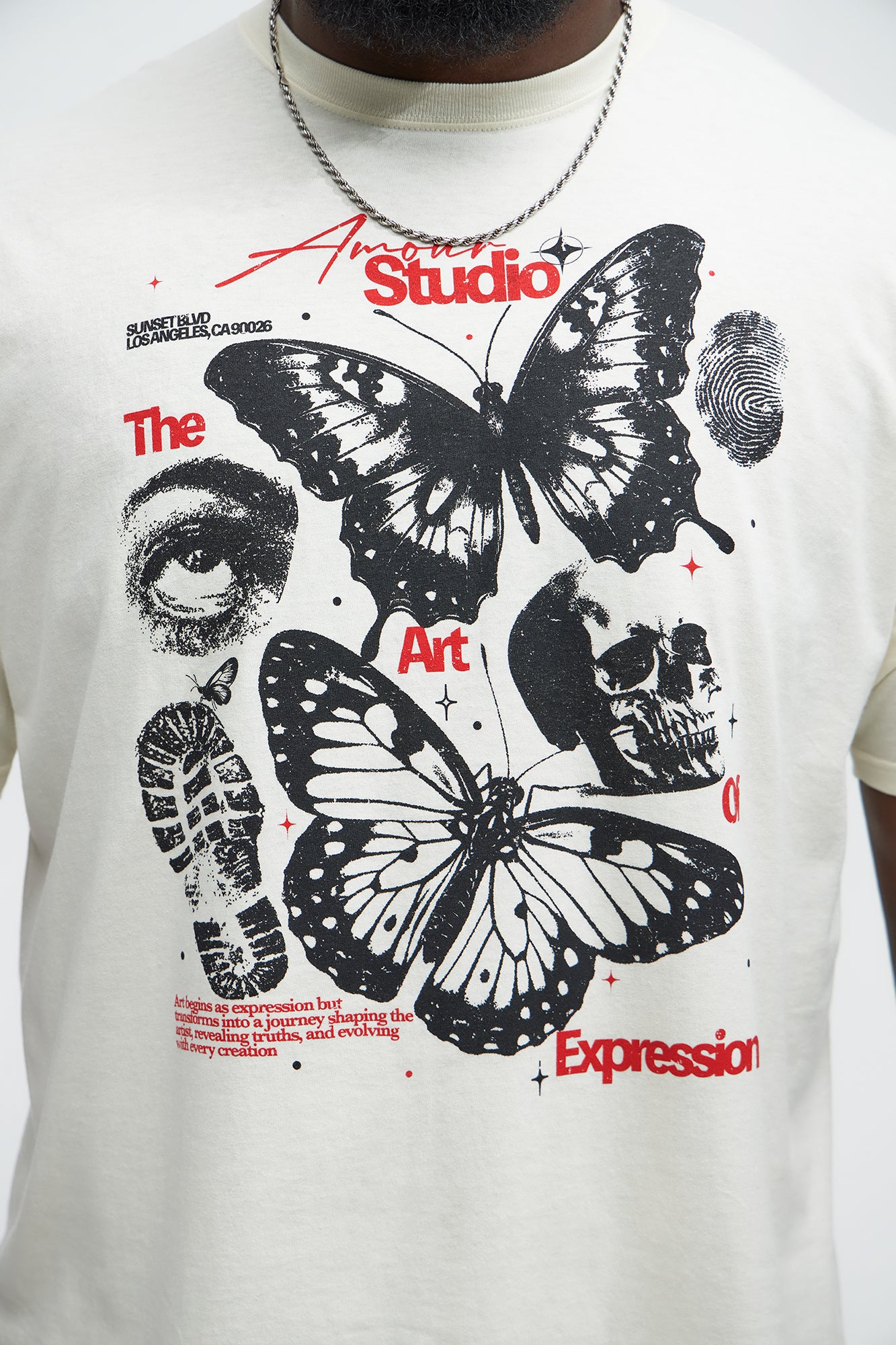 The Amour Studio Short Sleeve Tee - Natural - Image 6