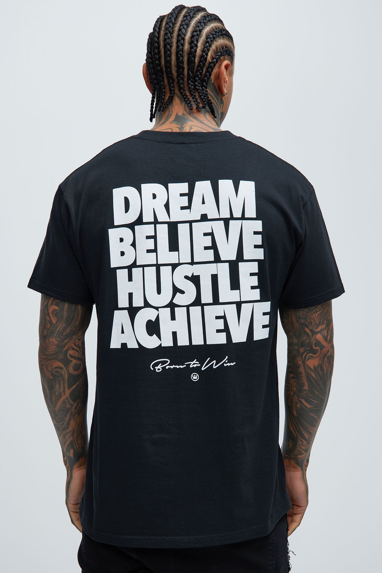Born To Win Short Sleeve Tee - Black - Image 4
