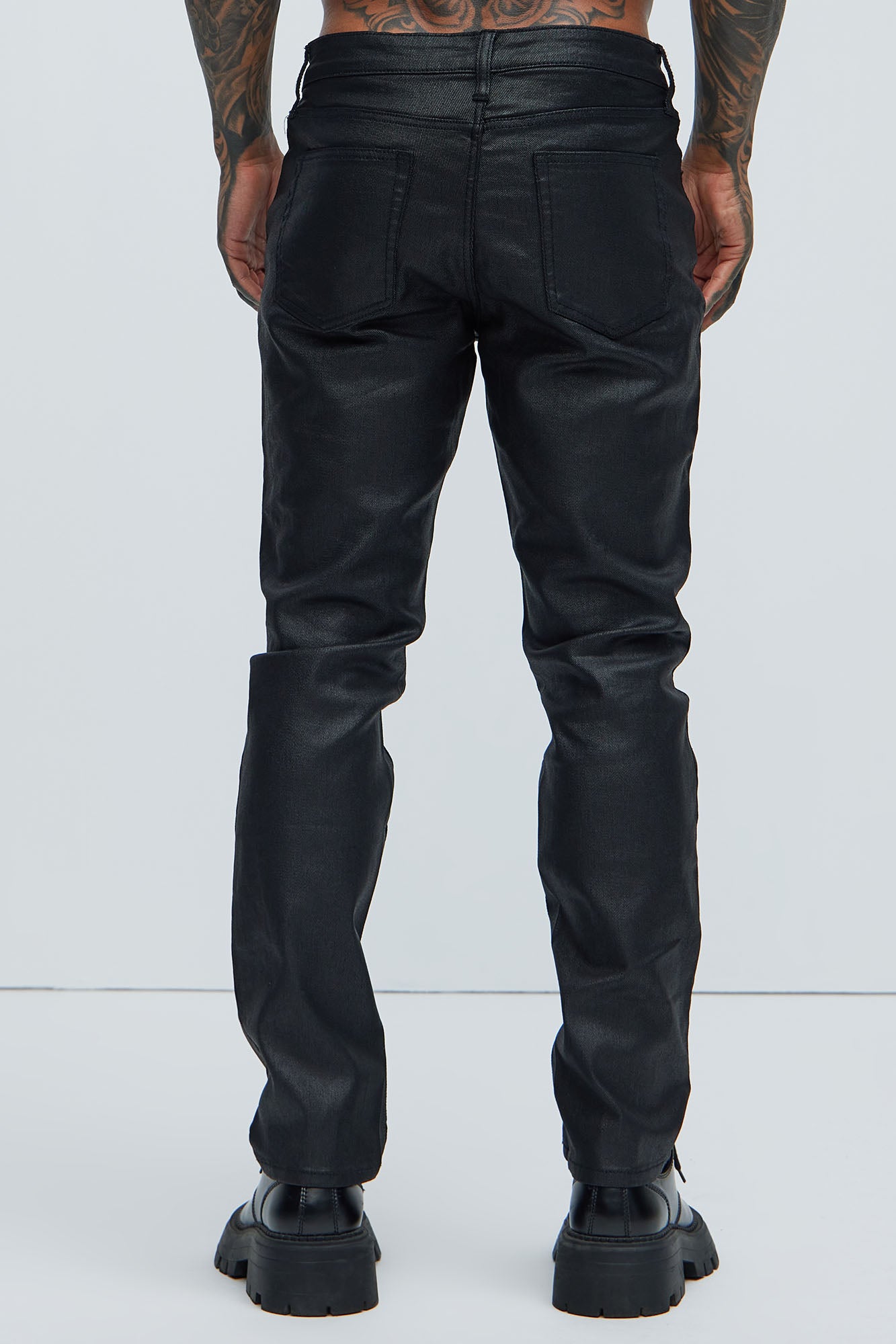 Not Like Others Waxed Slim Taper Jean - Black - Image 4