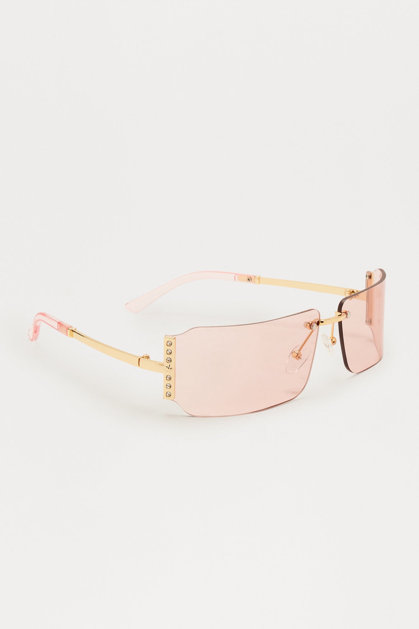 Waiting For You Rimless Square Sunglasses - Pink - Image 4