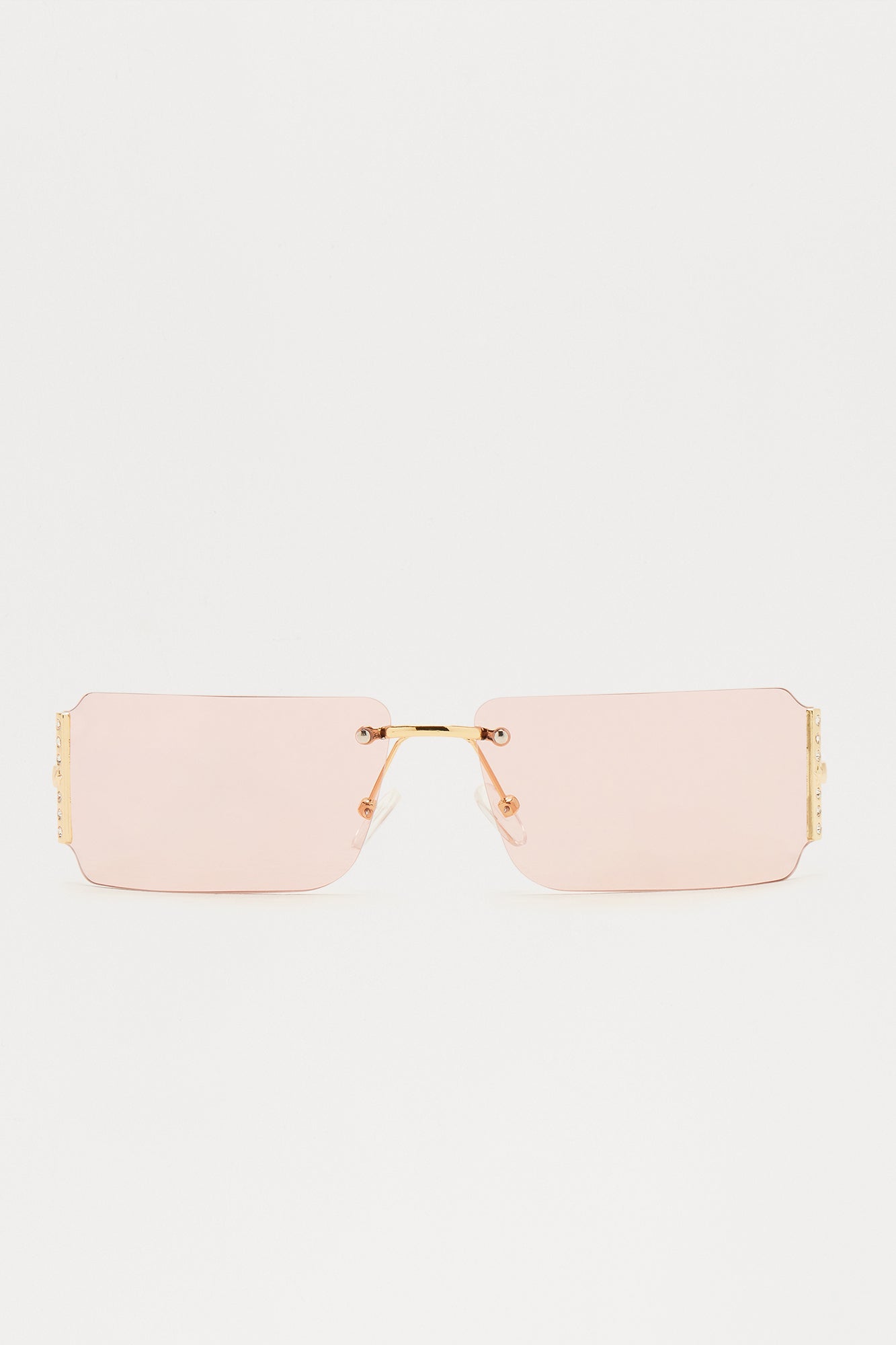 Waiting For You Rimless Square Sunglasses - Pink - Image 3