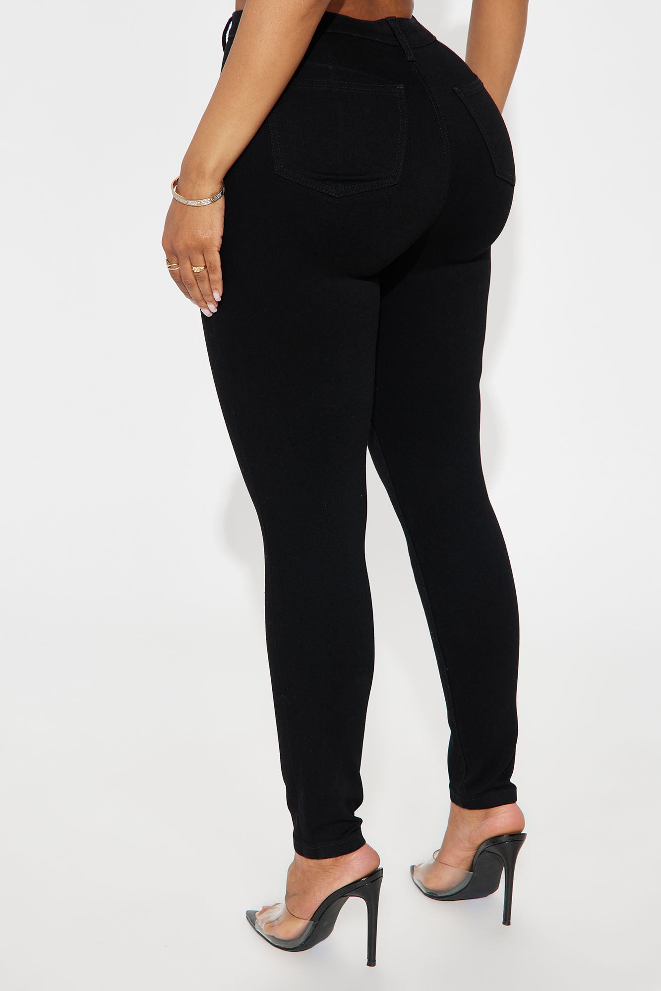 Petite Enough Said High Stretch Skinny Jean - Black - Image 3