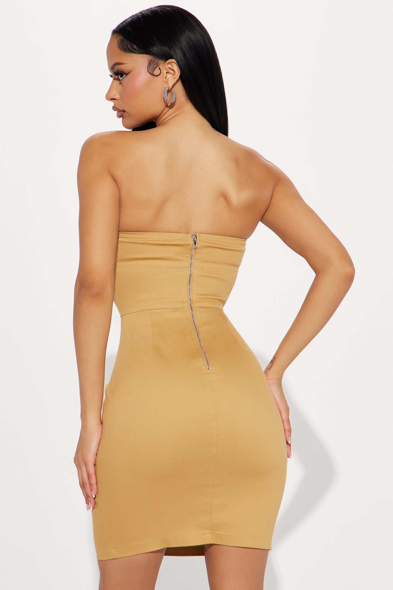 Yasmine Mini Dress - Mustard - Image 4