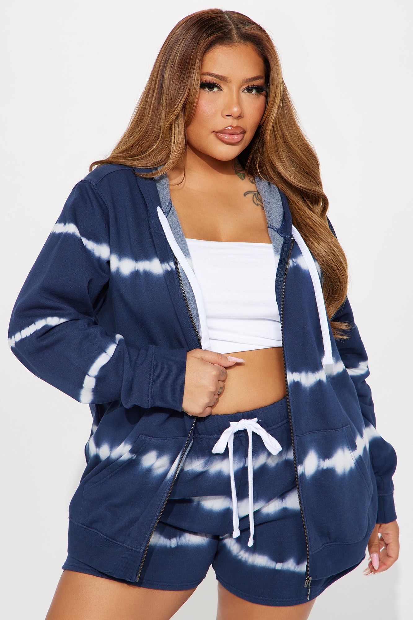 Alana Tie Dye Short Set - Navy/combo - Image 5