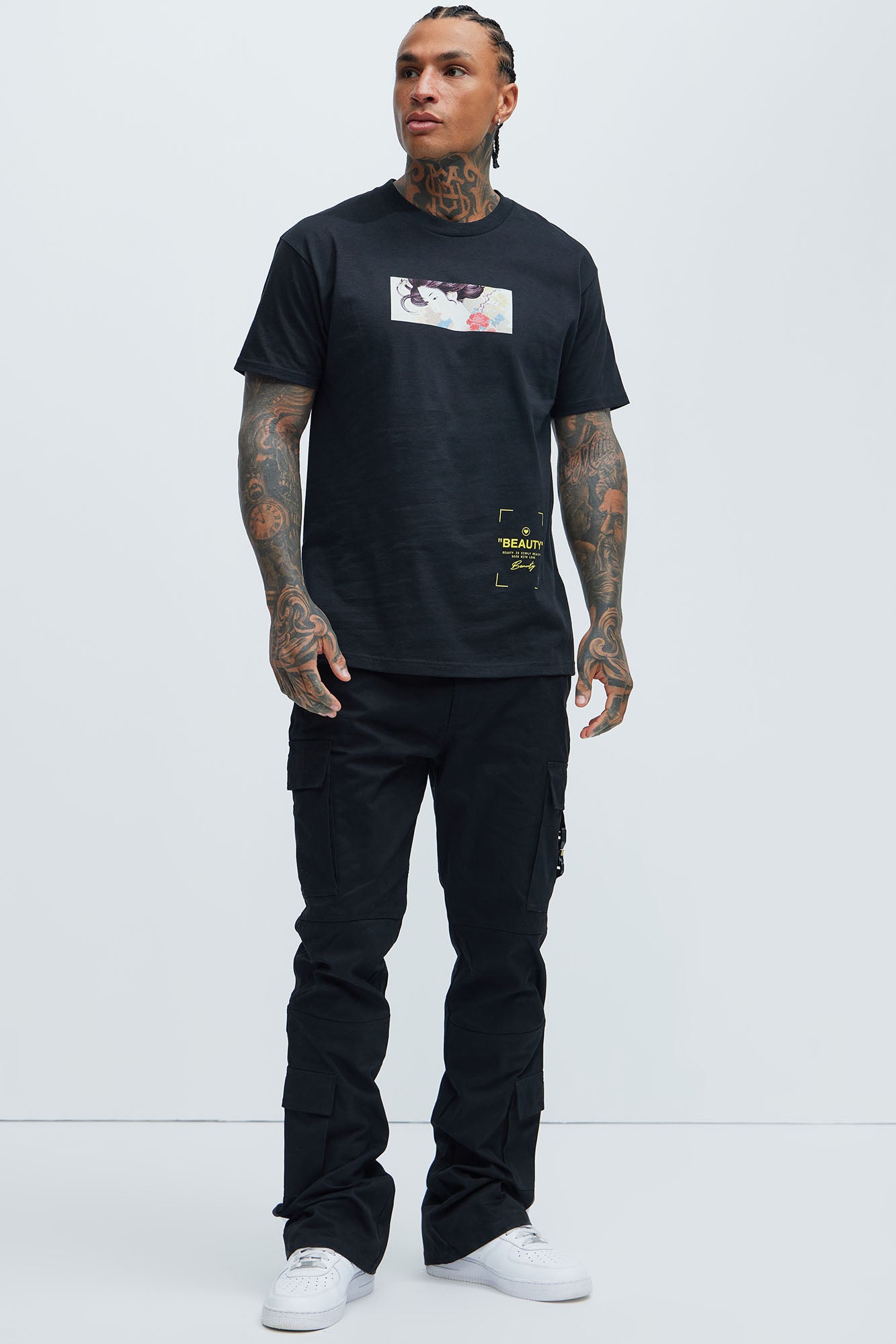 Nikko Slim Flare Pants - Black - Image 3