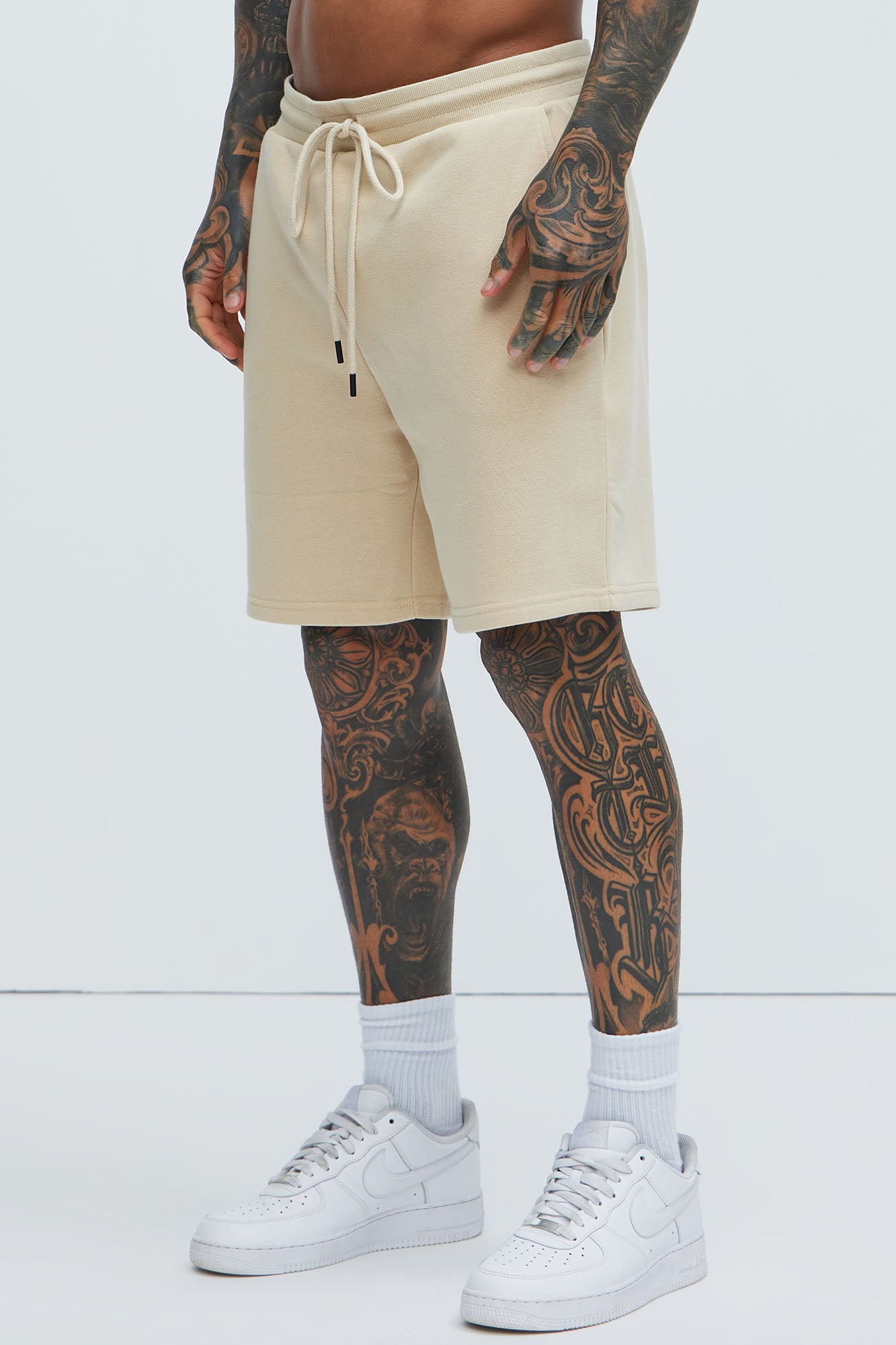 Tyson Sweatshort - Tan - Image 3