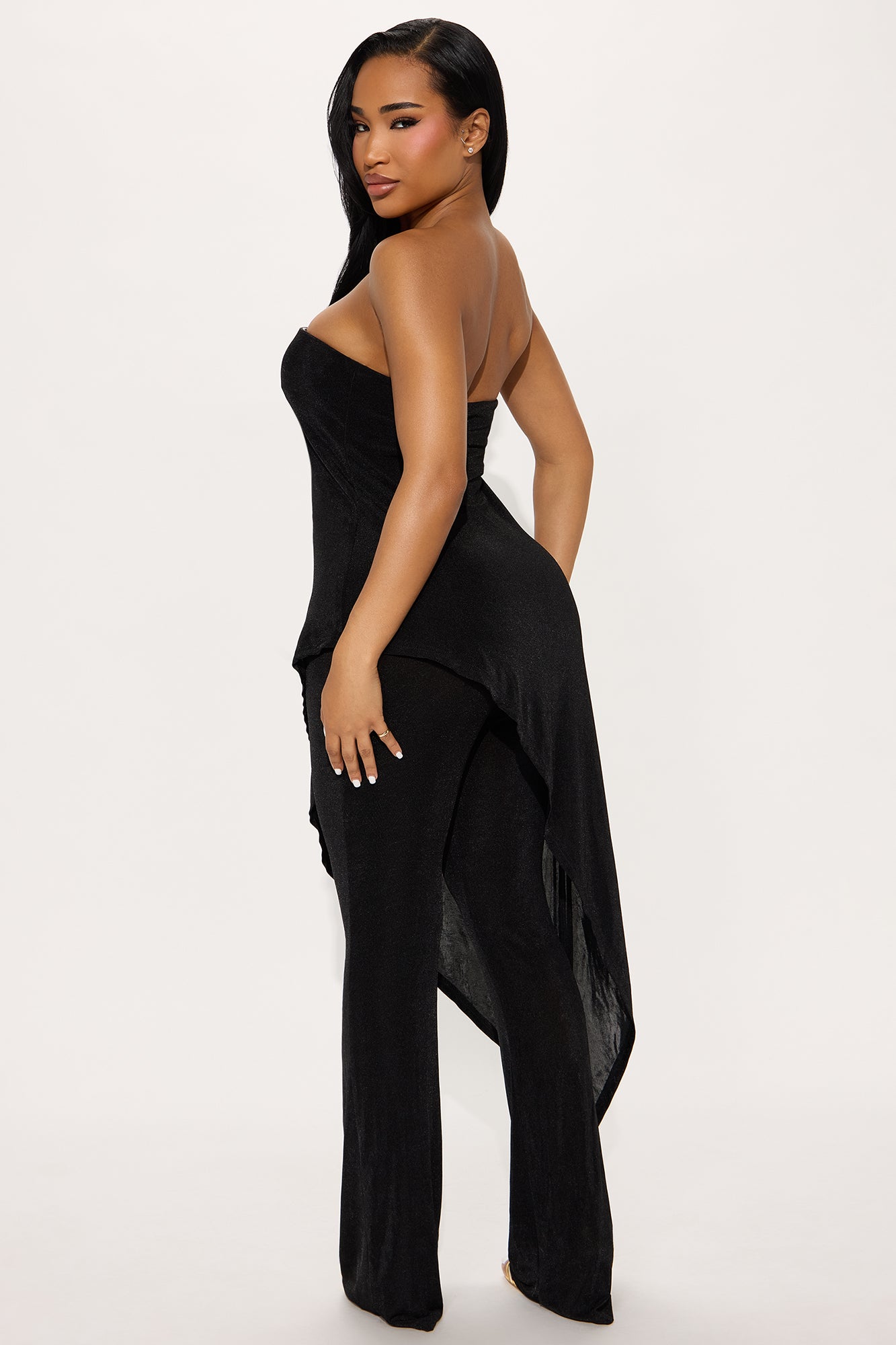 Meant To Be Slinky Jumpsuit - Black - Image 3