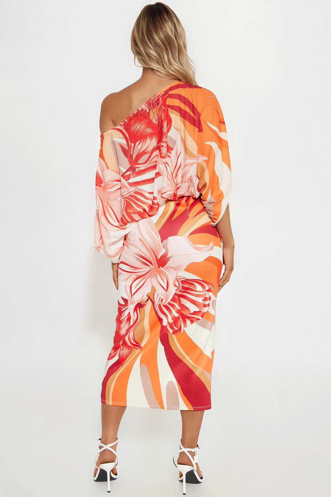 Floral Destination Midi Skirt Set - Red/combo - Image 3