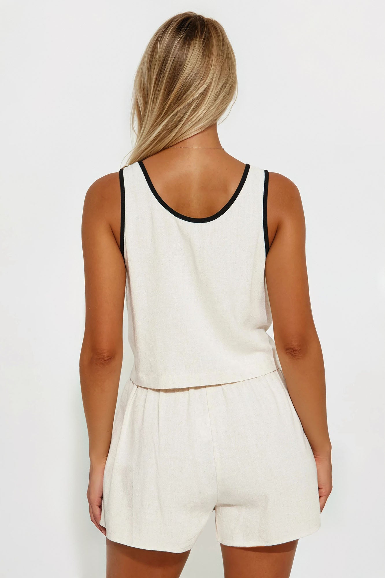 Linen Breeze Short Set - Natural - Image 3