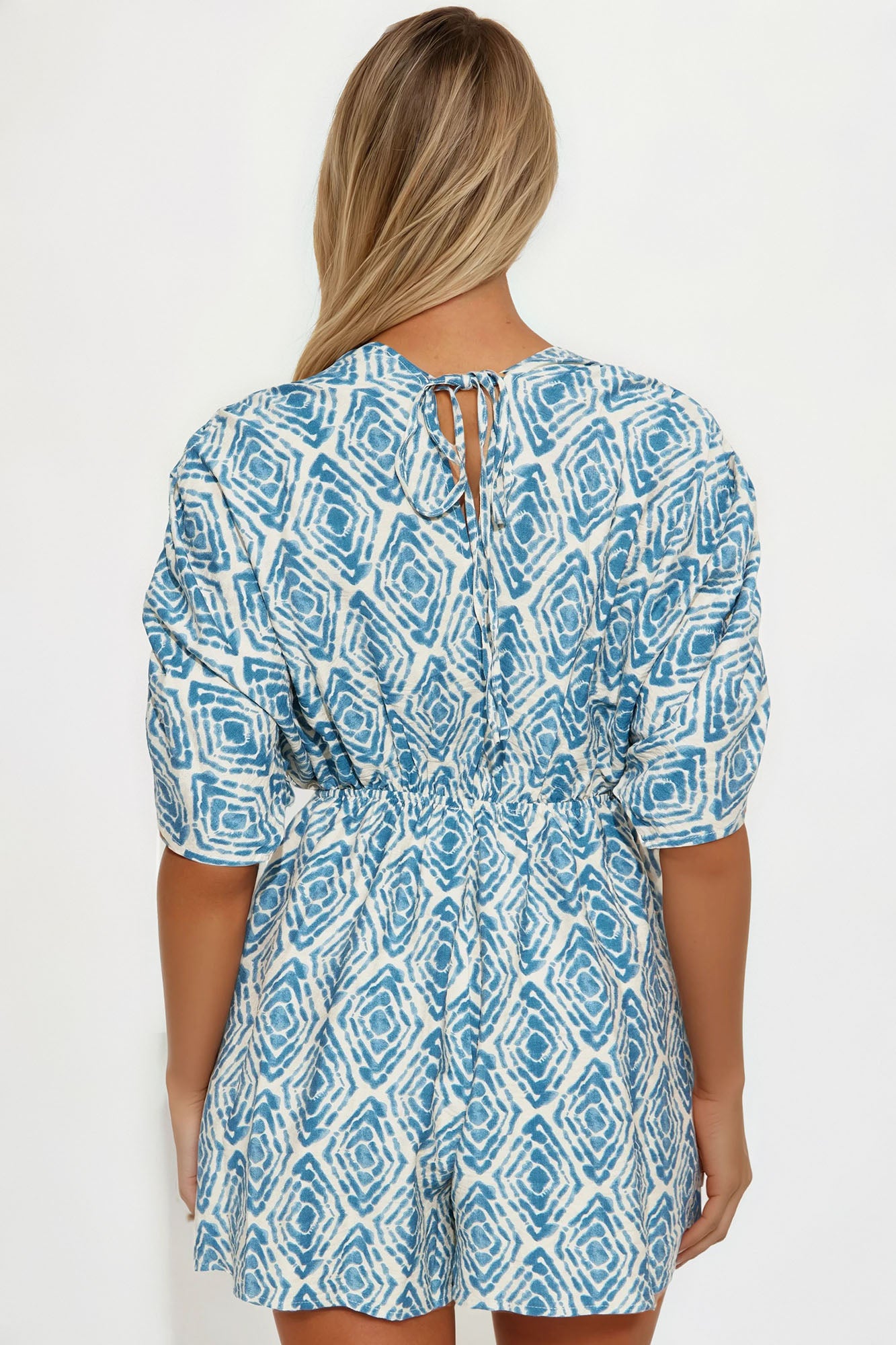 Wildflower Textured Romper - Blue/combo - Image 3