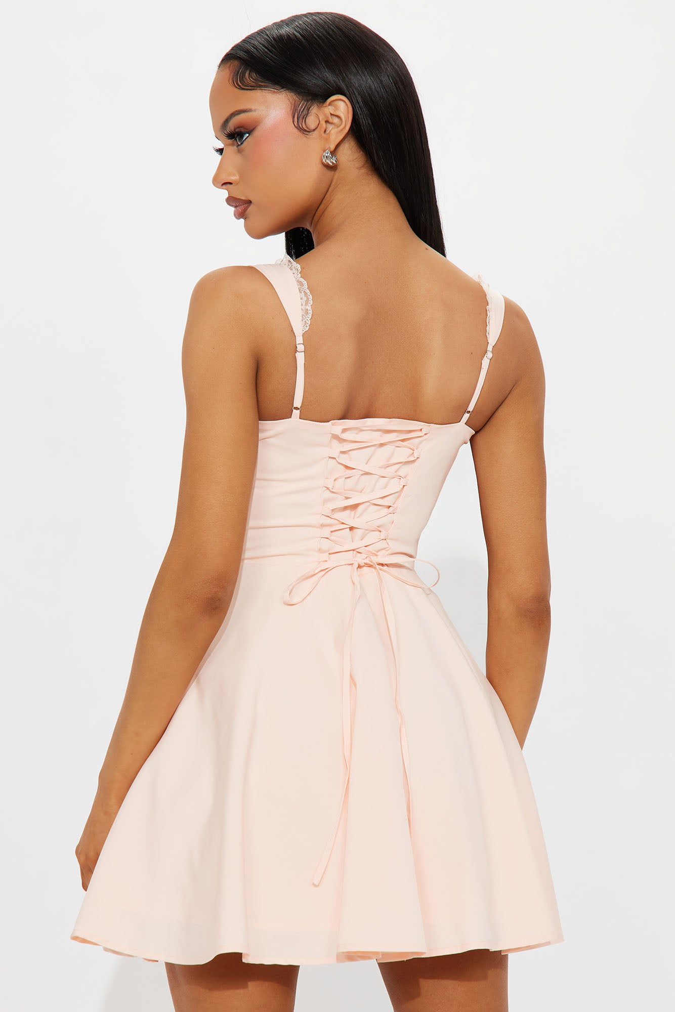 Truly Yours Corset Mini Dress - Blush - Image 3
