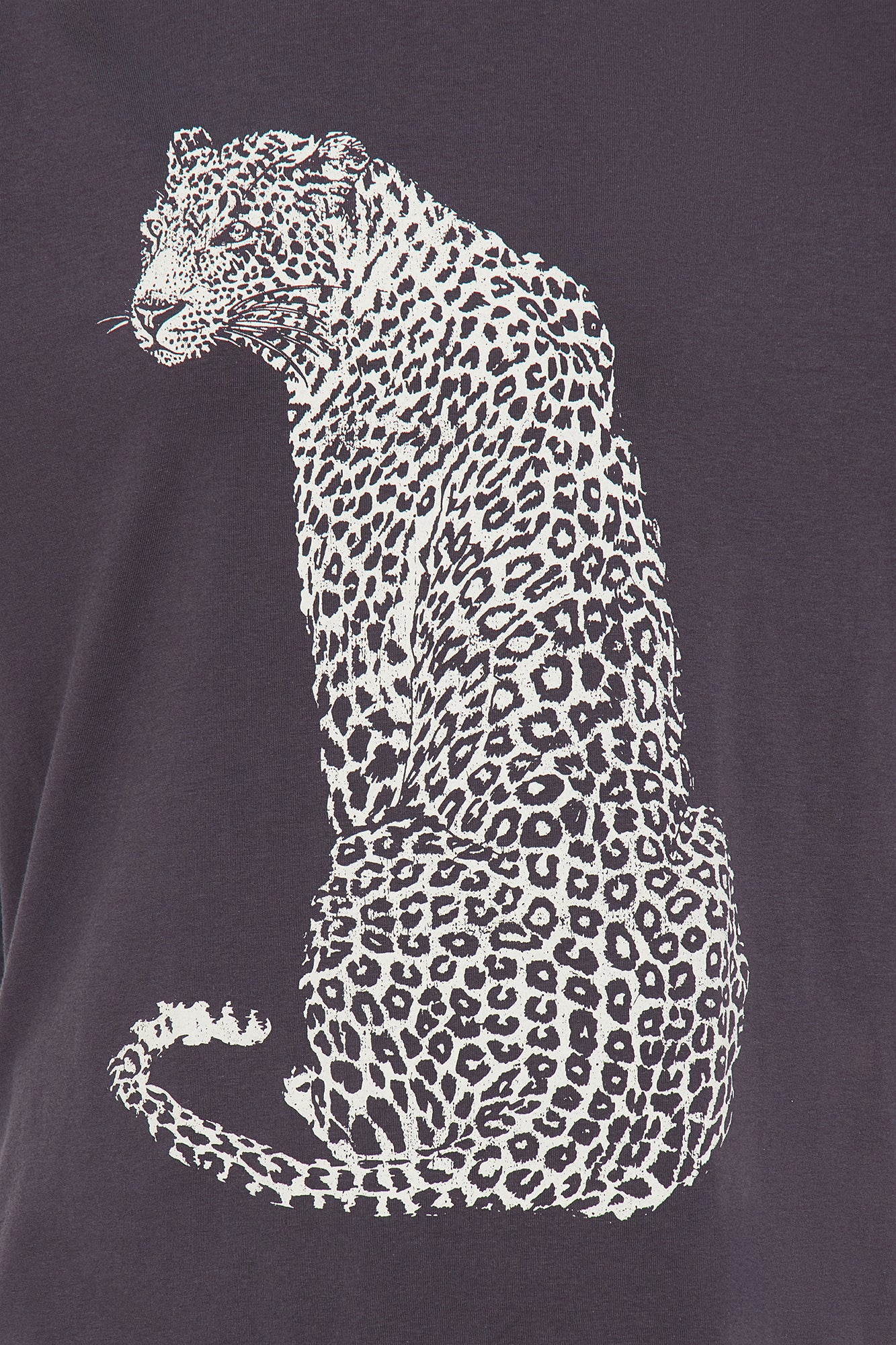 A Little Bit Wild Leopard Oversized Tee - Charcoal - Image 3