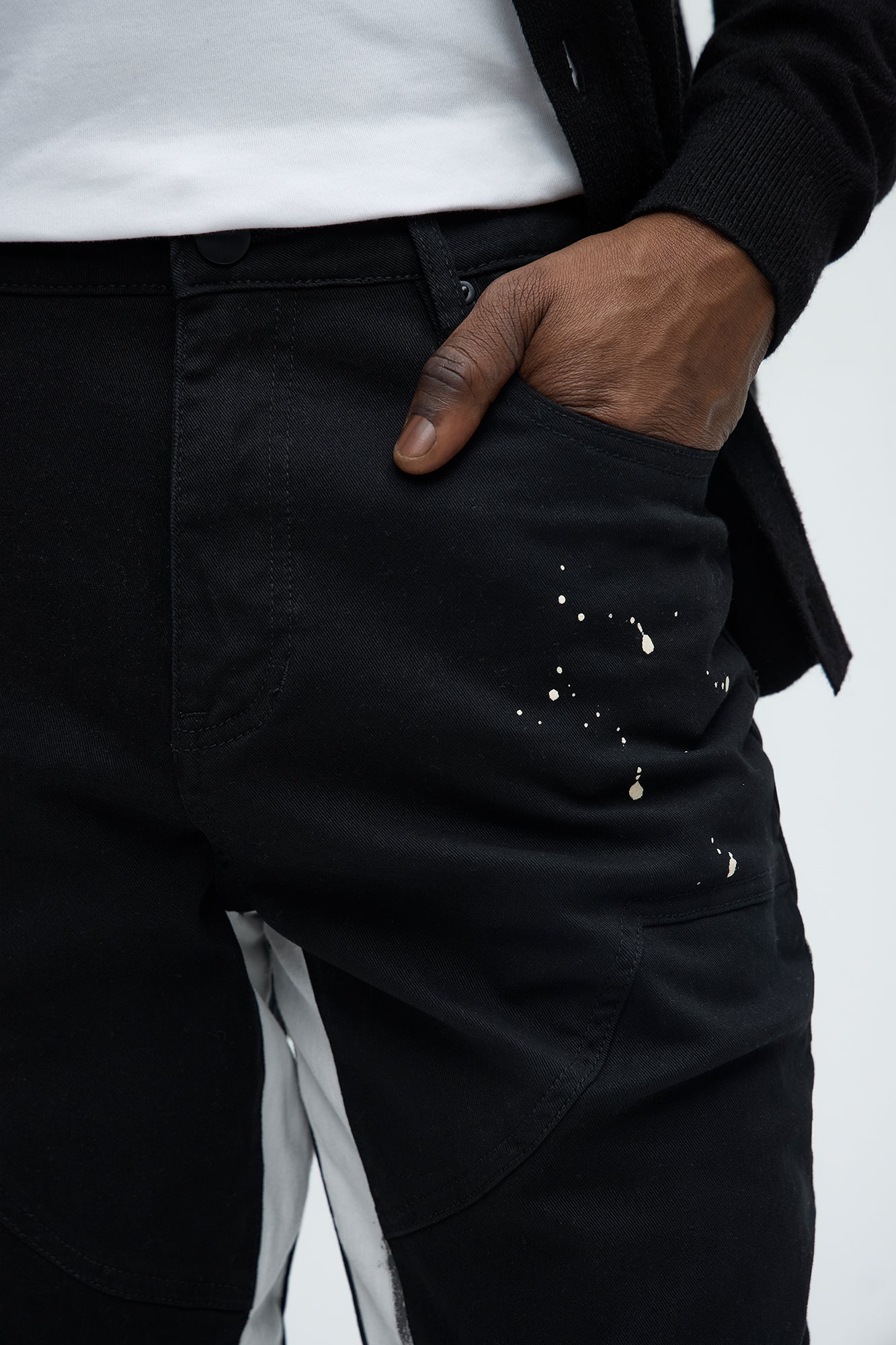 Both Ways Slim Stacked Flared Pants - Black/combo - Image 3