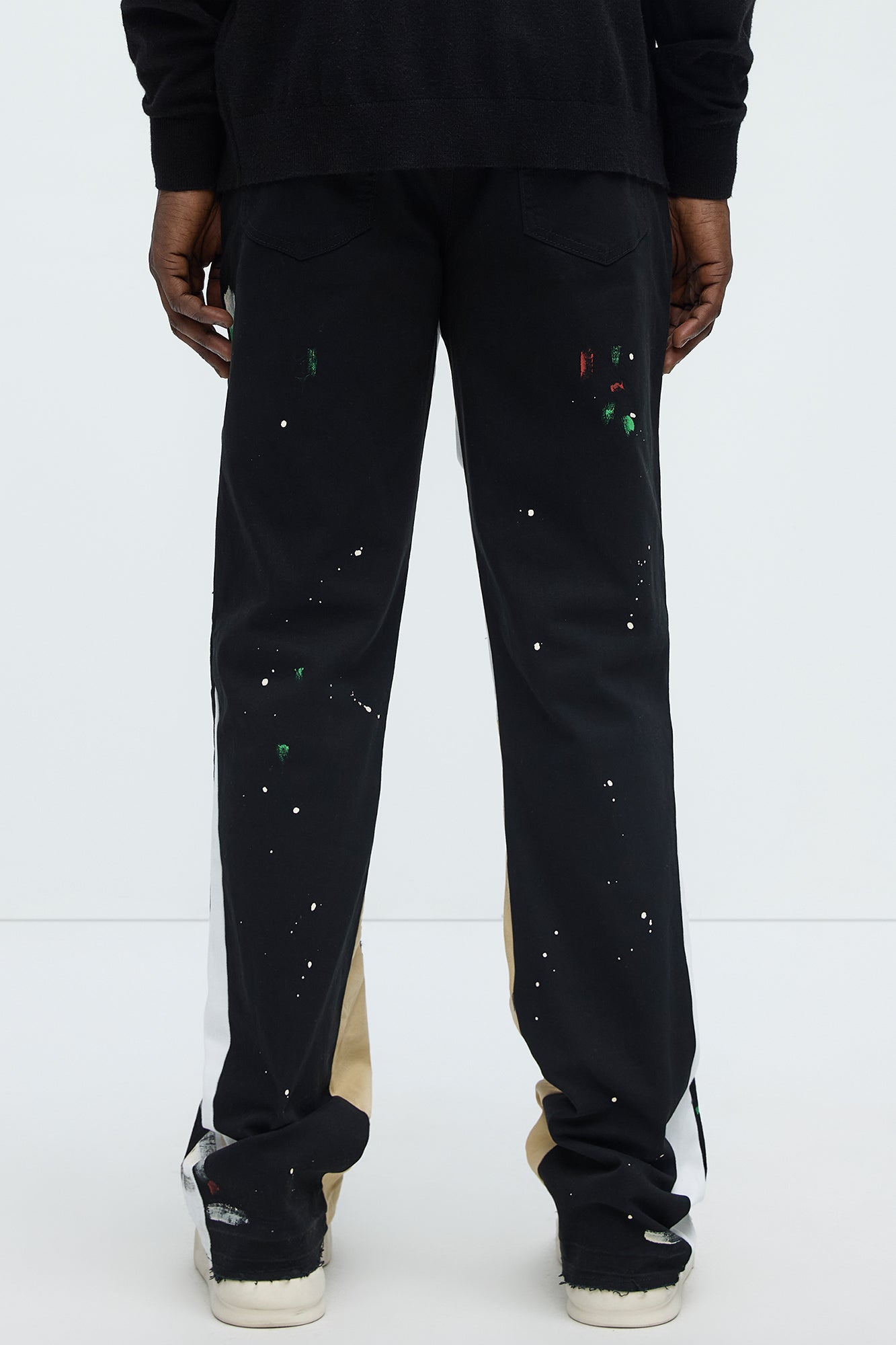 Both Ways Slim Stacked Flared Pants - Black/combo - Image 4
