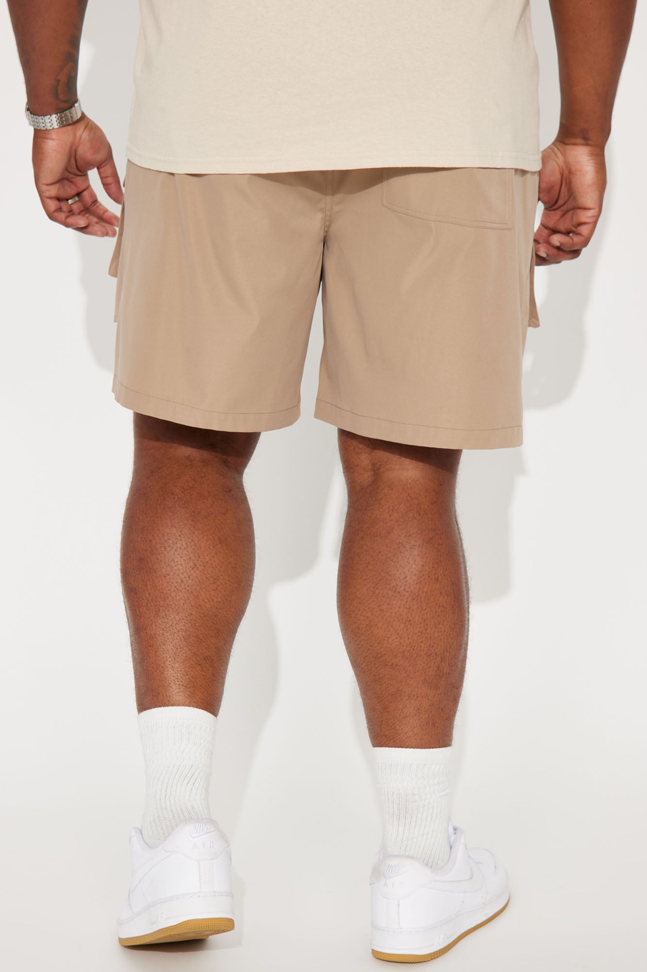 All Cap Utility Nylon Cargo Shorts - Taupe - Image 8