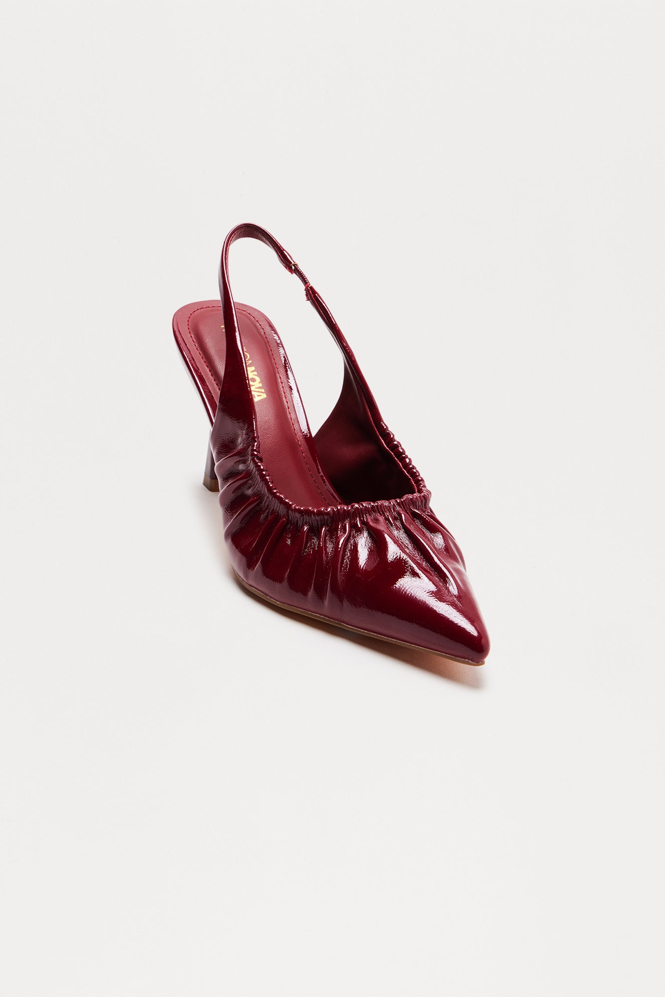 Envious Patent Slingback Pumps - Burgundy - Image 3
