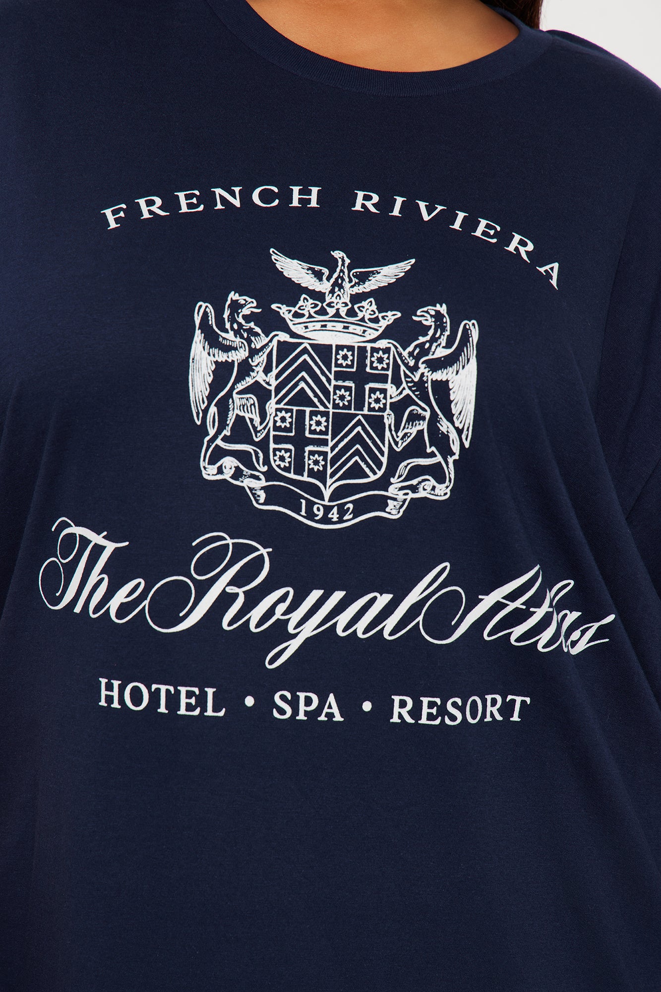 French Riveria Oversized Tee - Navy - Image 5