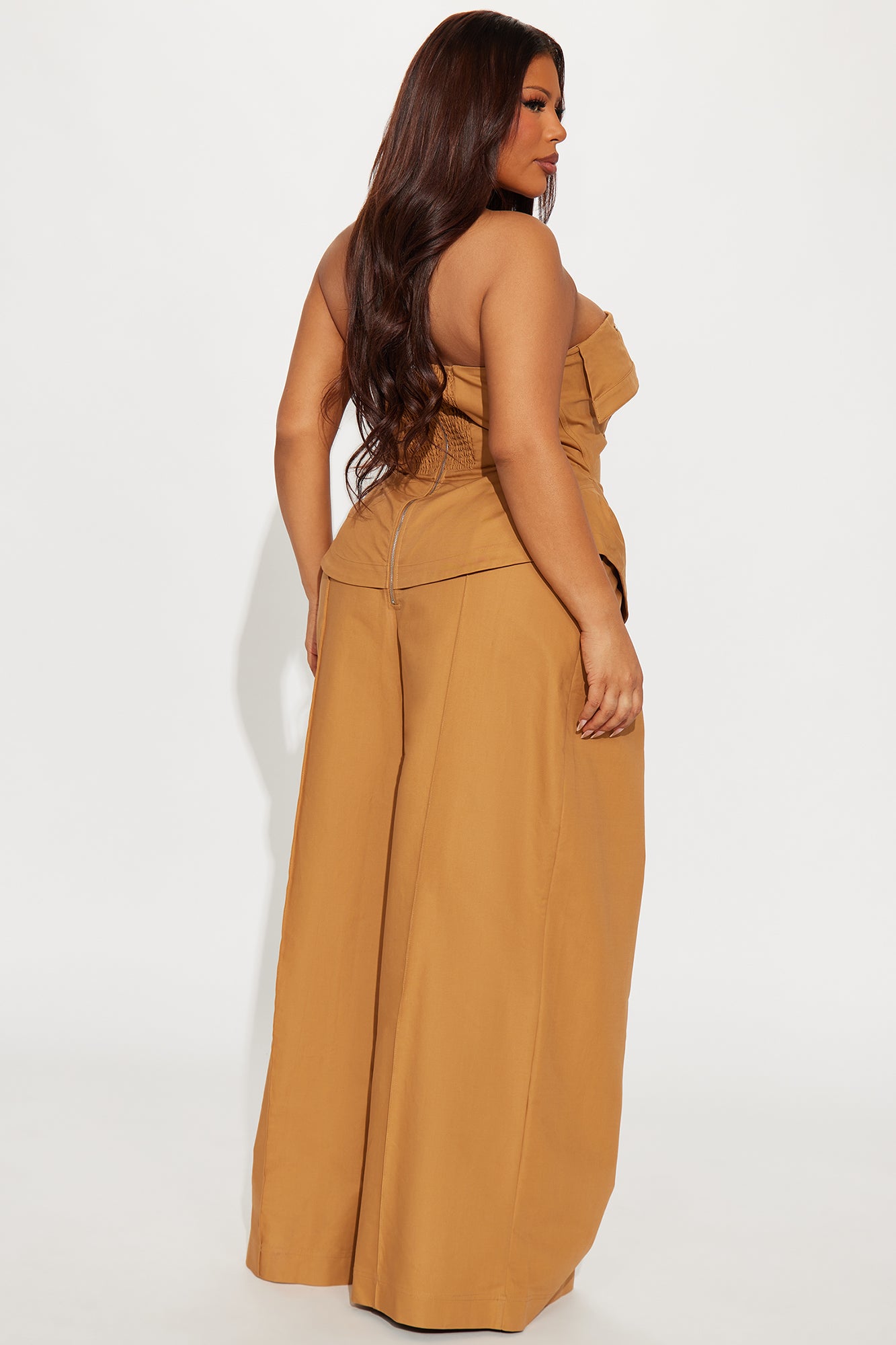 Hit Downtown Jumpsuit - Tan - Image 6