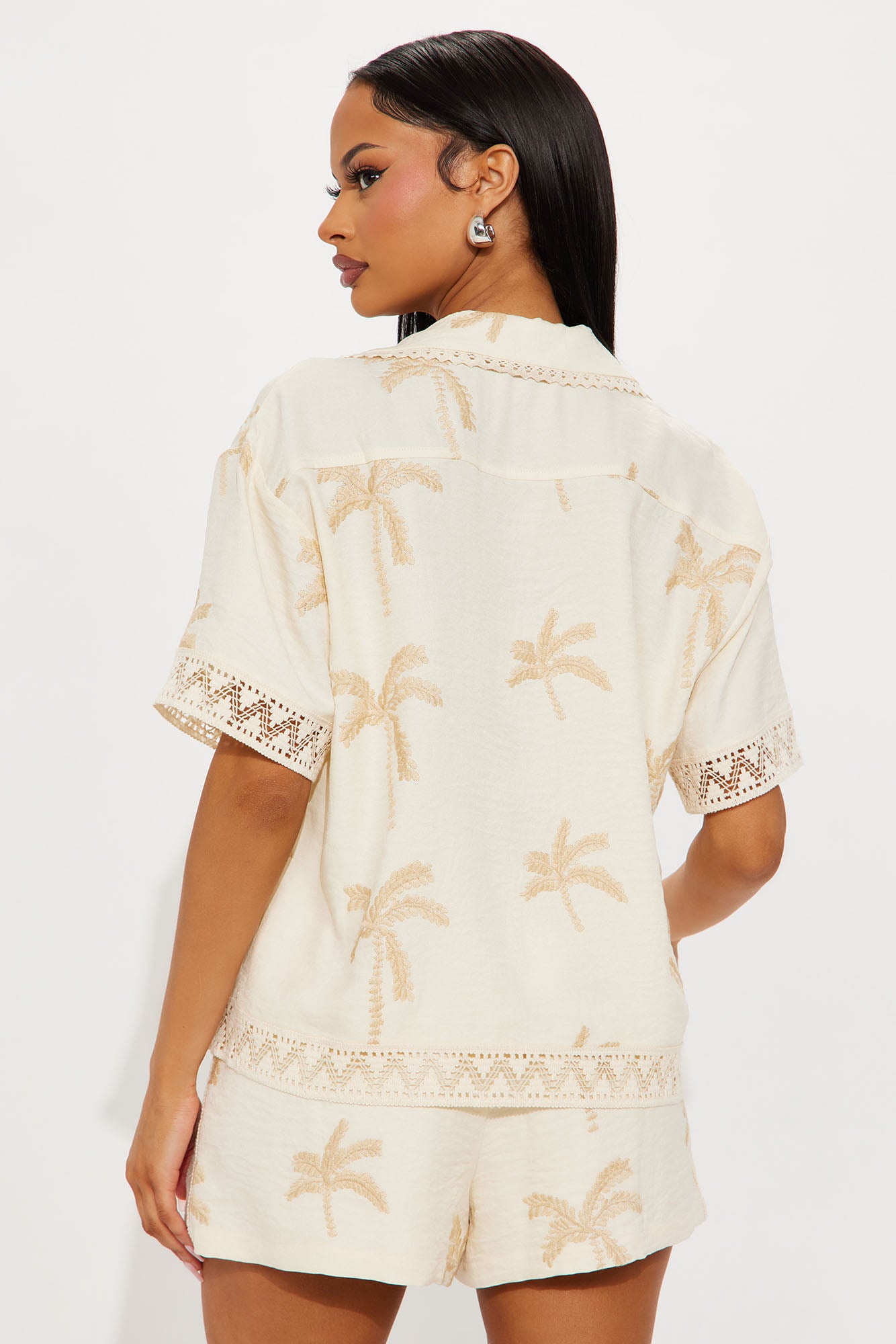 West Palms Short Set - Cream/combo - Image 3