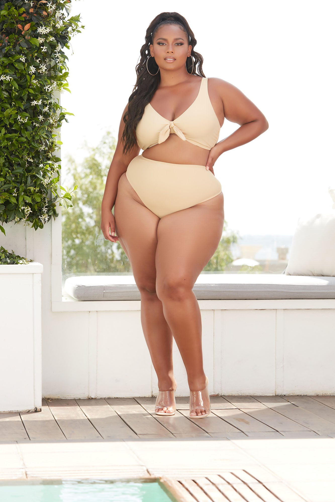 Beachy Summer Strappy 2 Piece Bikini - Nude - Image 7