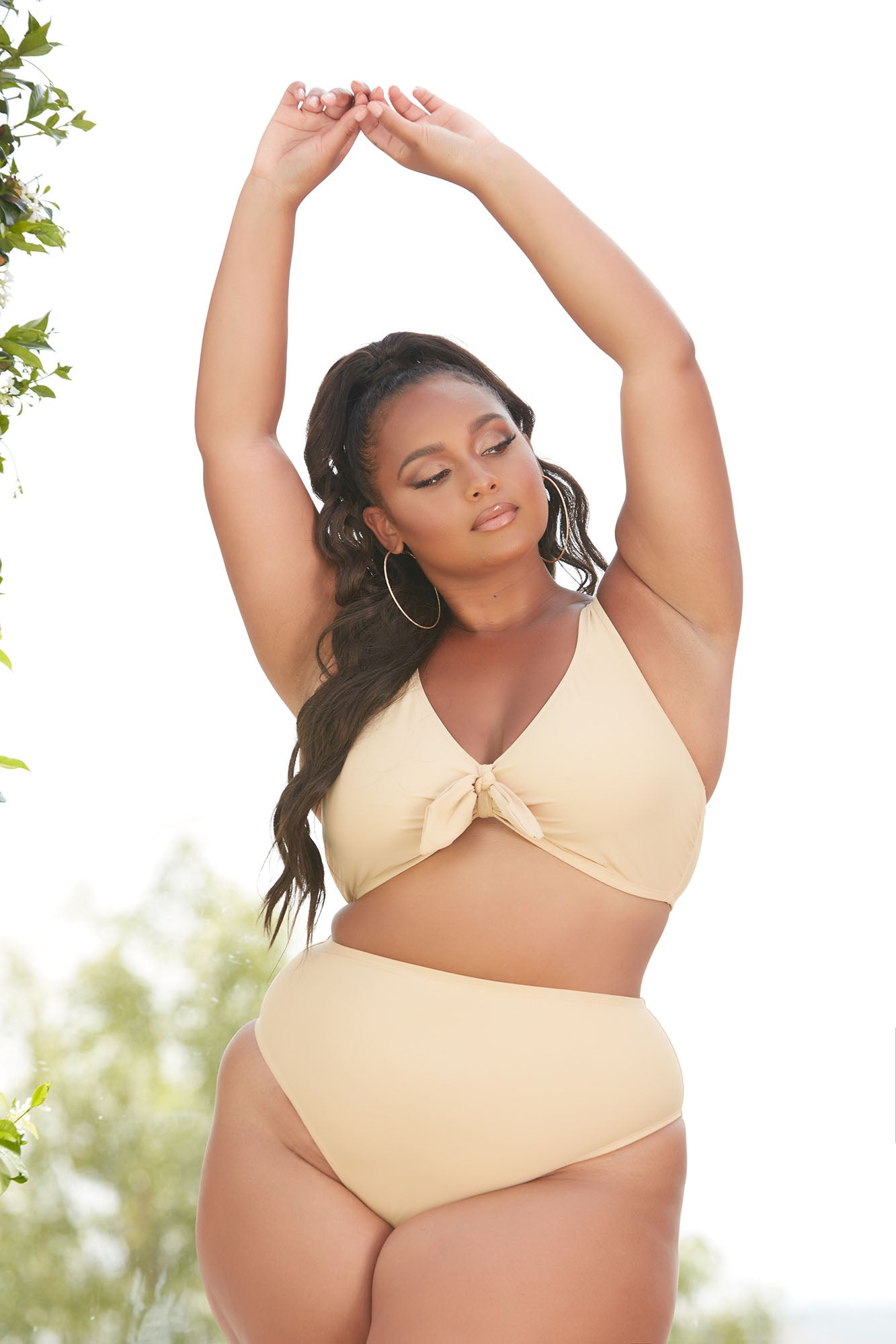 Beachy Summer Strappy 2 Piece Bikini - Nude - Image 6