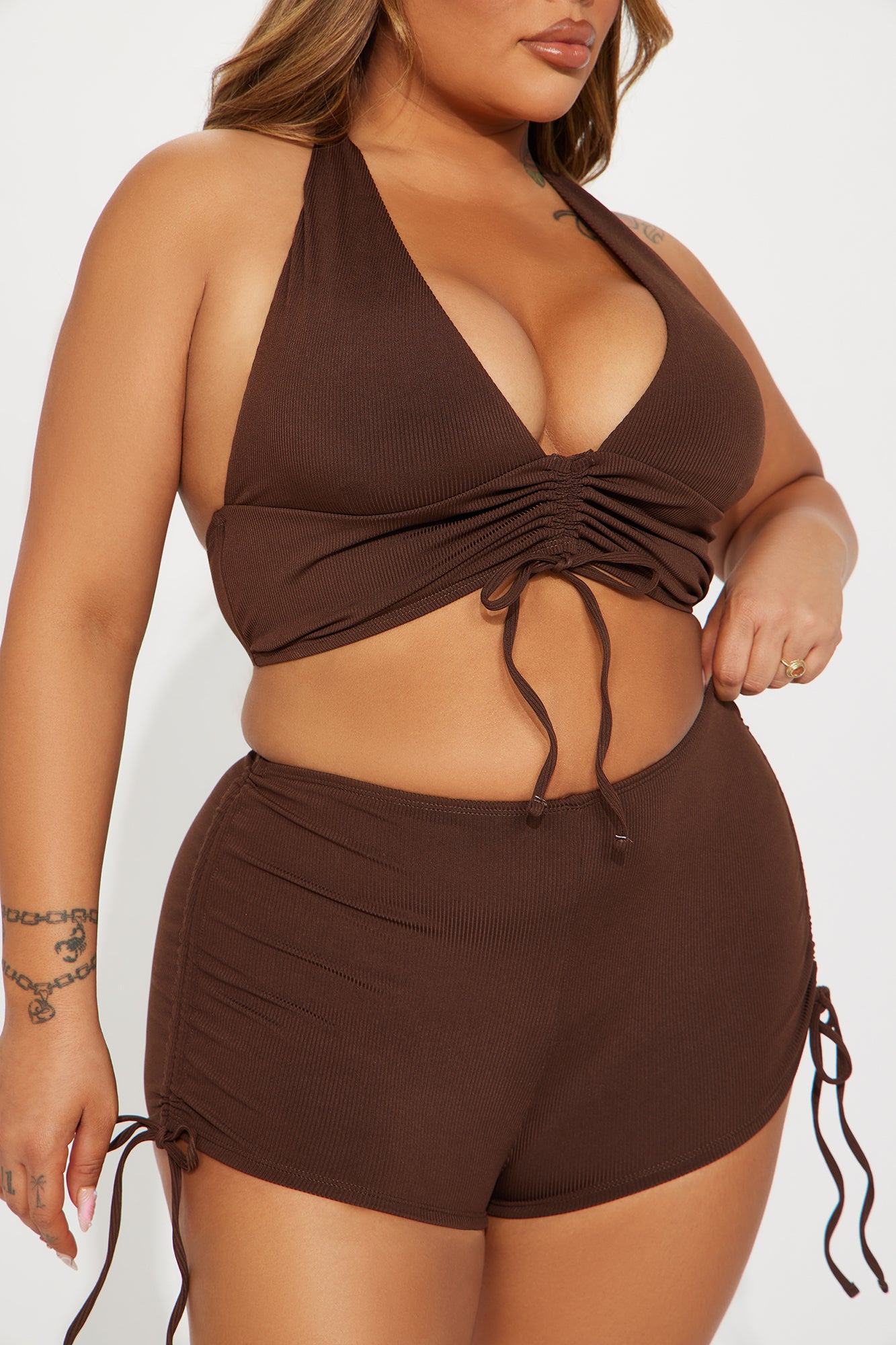 Andi 2 Piece Boyshort Bikini - Brown - Image 6
