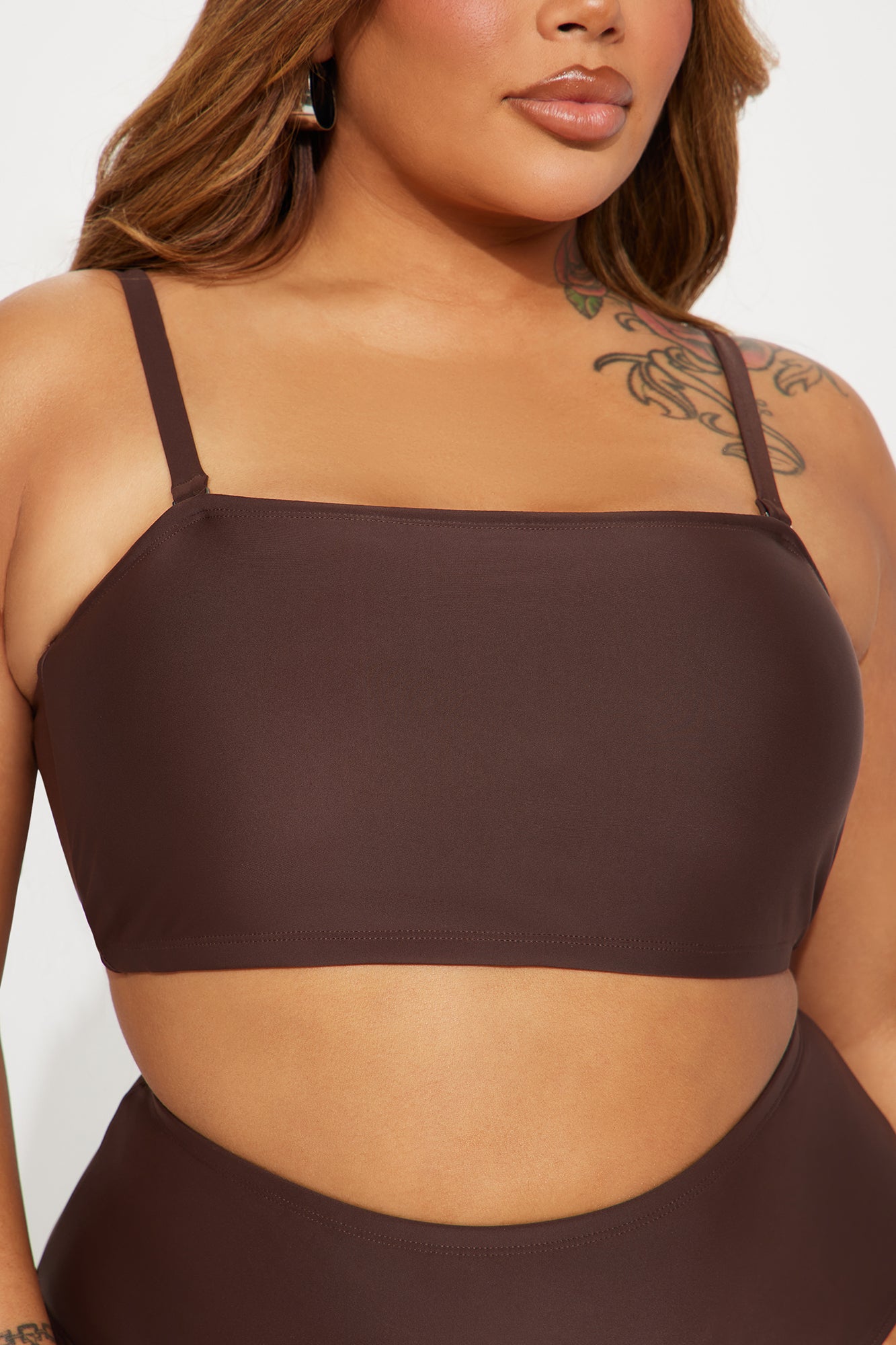 Maui Mix And Match Bandeau Bikini Top - Chocolate - Image 7