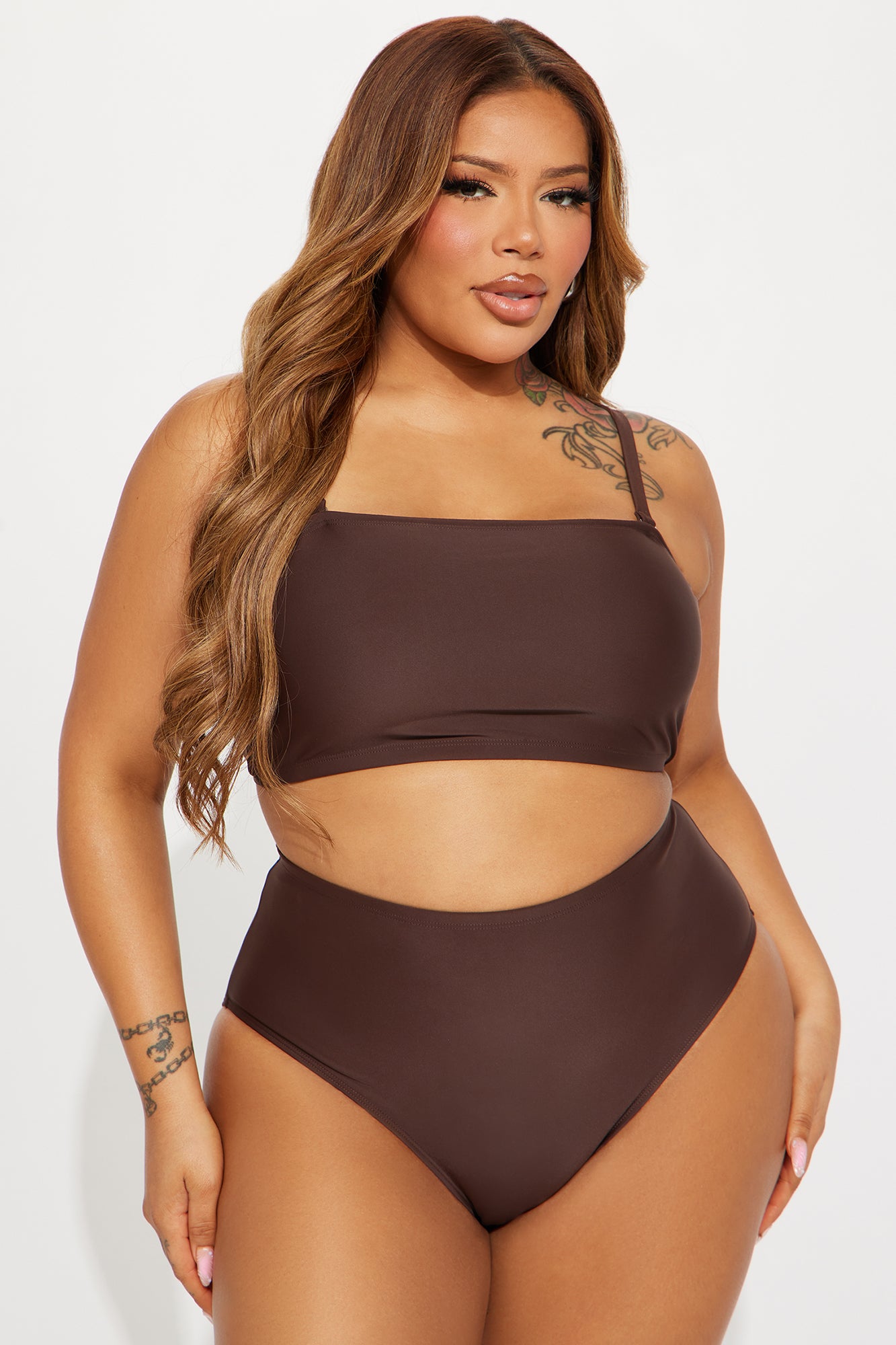 Maui Mix And Match High Rise Bikini Bottom - Chocolate - Image 6