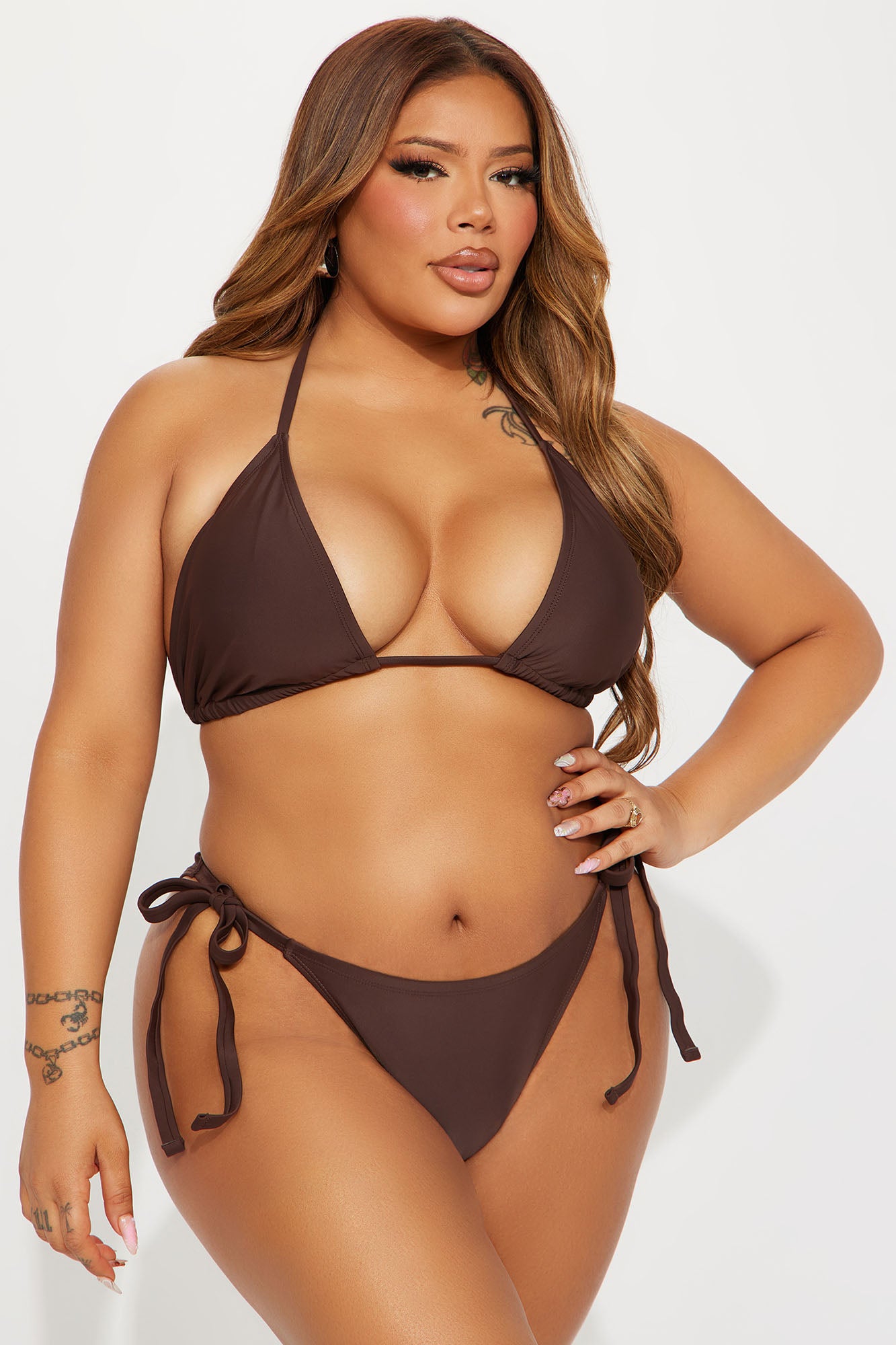 Maui Mix And Match Side Tie Bikini Bottom - Chocolate - Image 5