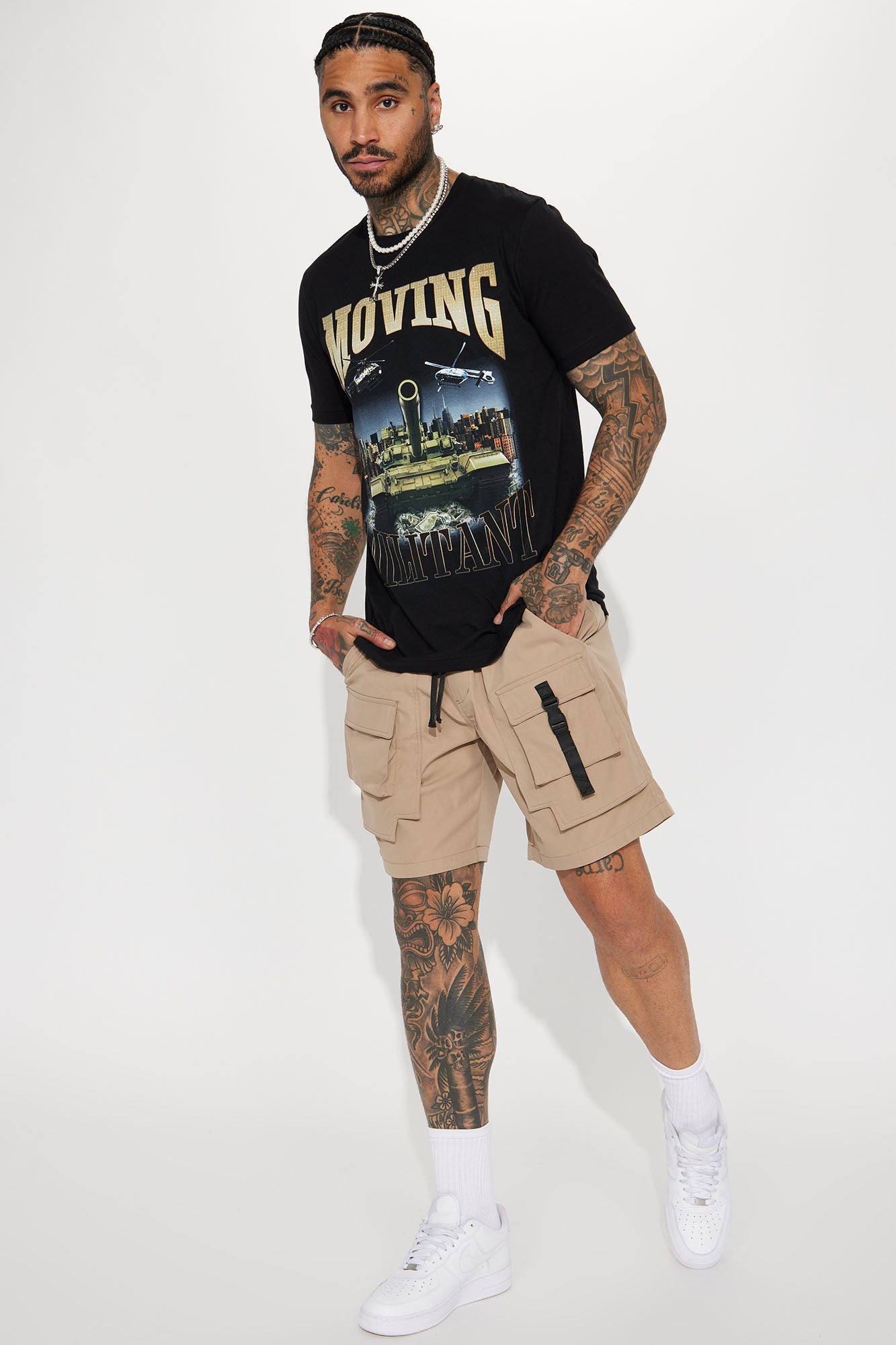 All Cap Utility Nylon Cargo Shorts - Taupe - Image 3
