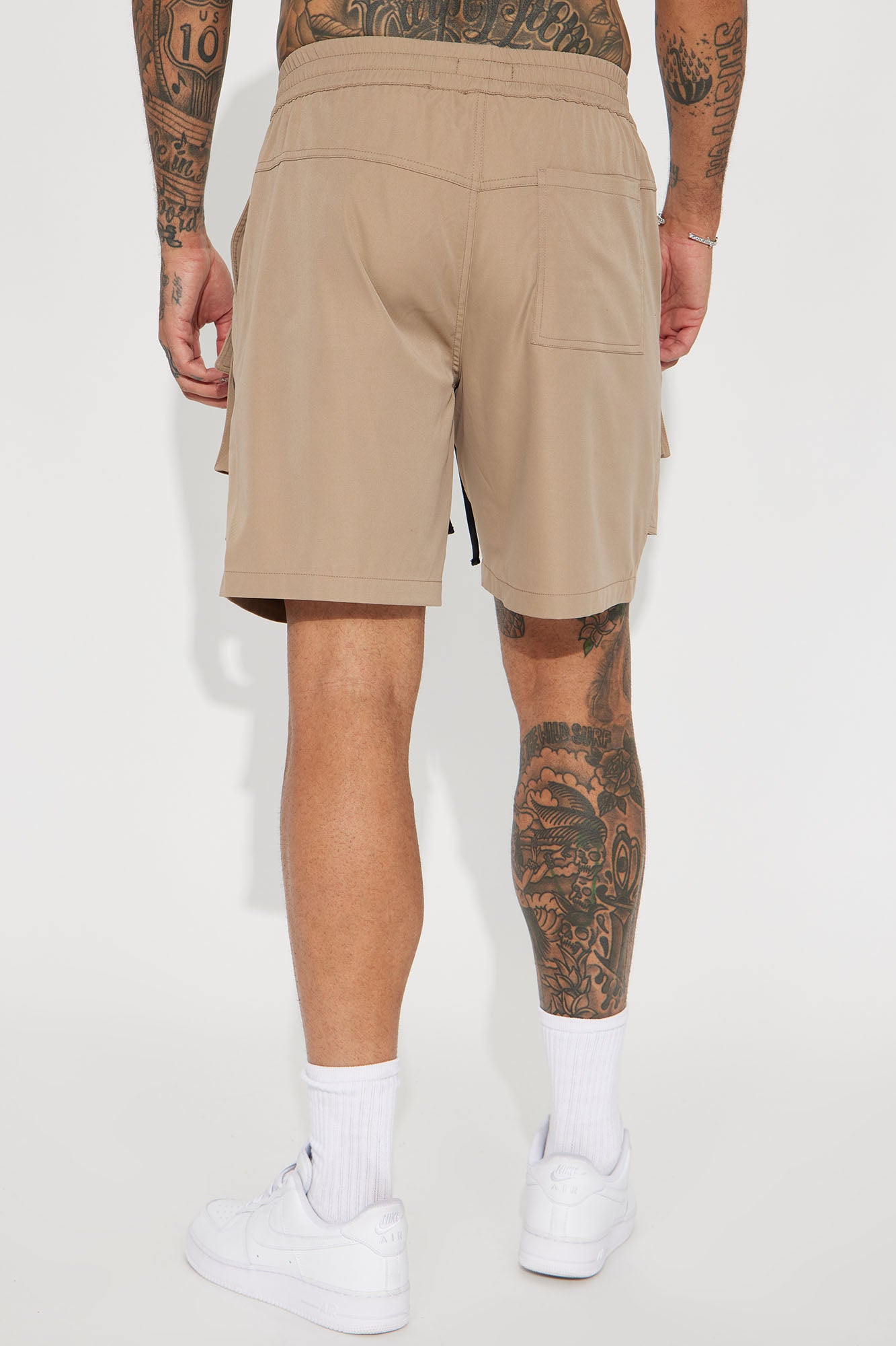 All Cap Utility Nylon Cargo Shorts - Taupe - Image 6