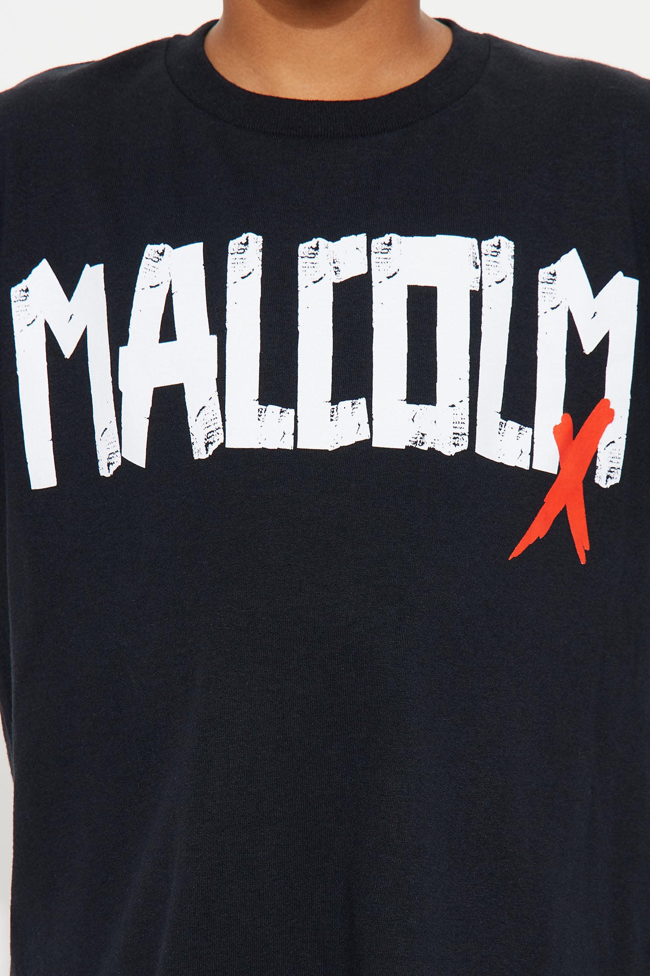 Mini Malcolm X Graphic Short Sleeve T-Shirt - Black - Image 3