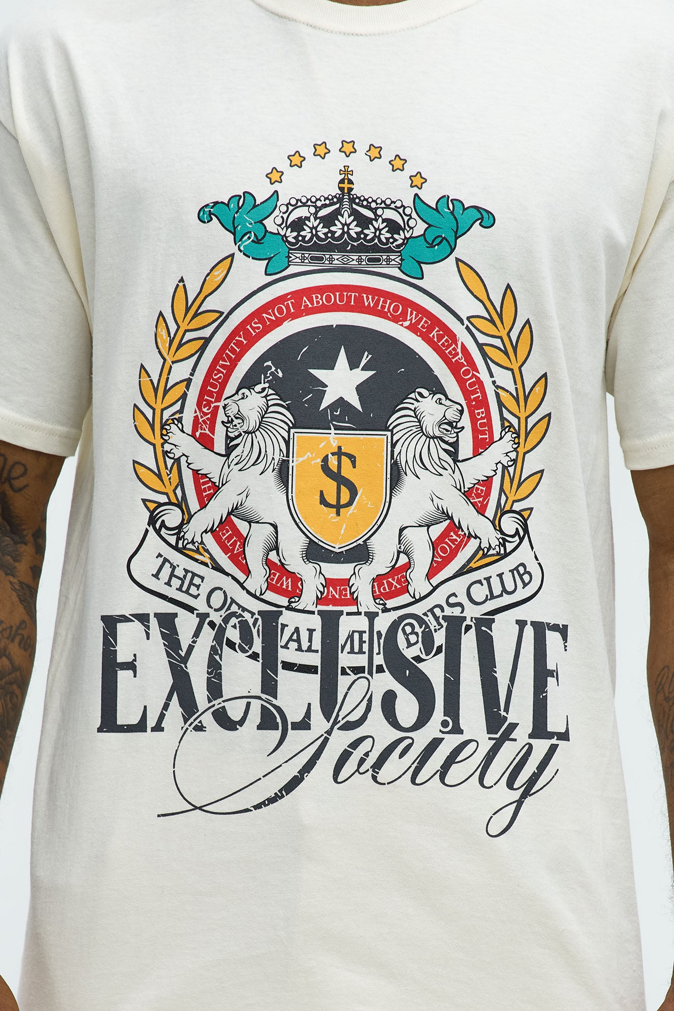 Exclusive Society Short Sleeve Tee - Natural - Image 3