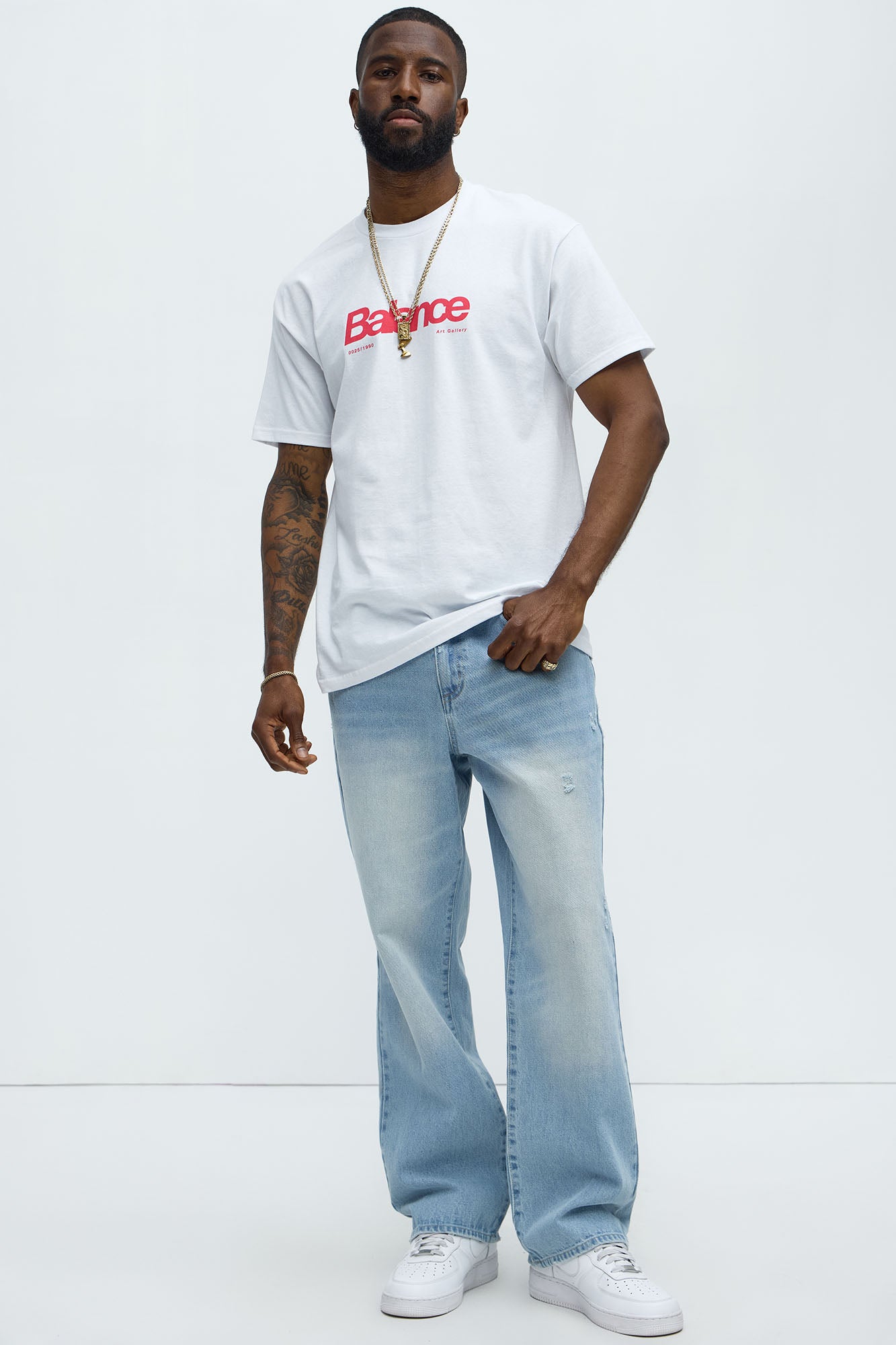 Balance Isn't Something Short Sleeve Tee - White - Image 4