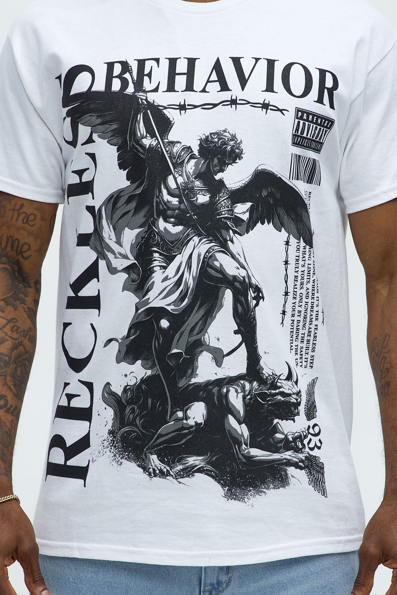 Reckless Behavior Short Sleeve Tee - White - Image 3