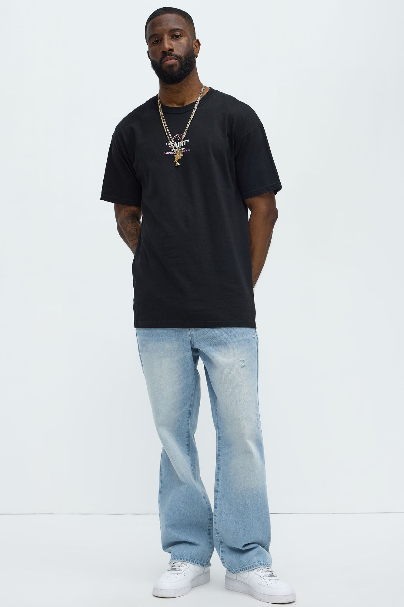 Saint NYC Short Sleeve Tee - Black - Image 4
