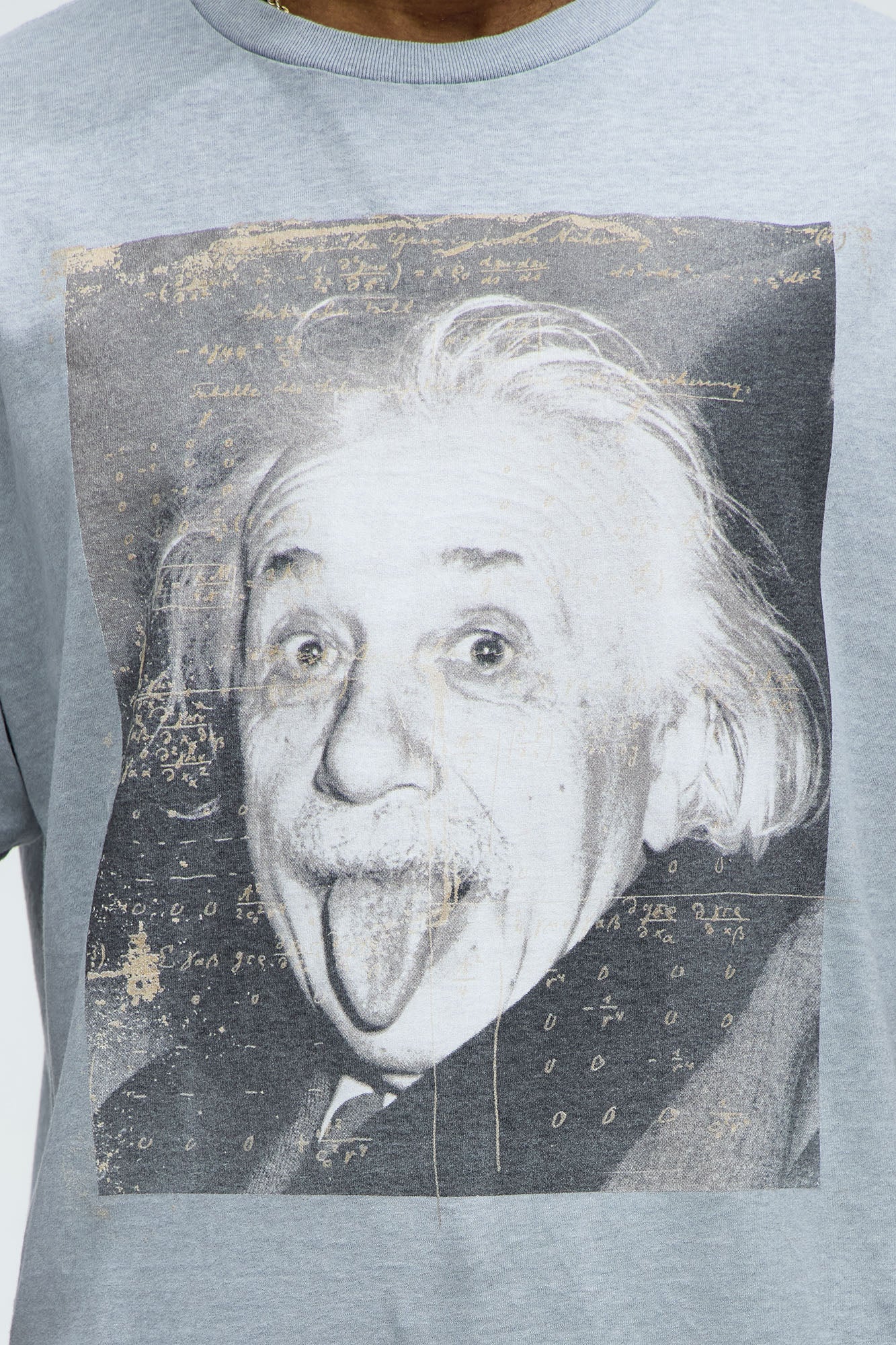 Albert Einstein Photo Op Short Sleeve Tee - Grey - Image 3