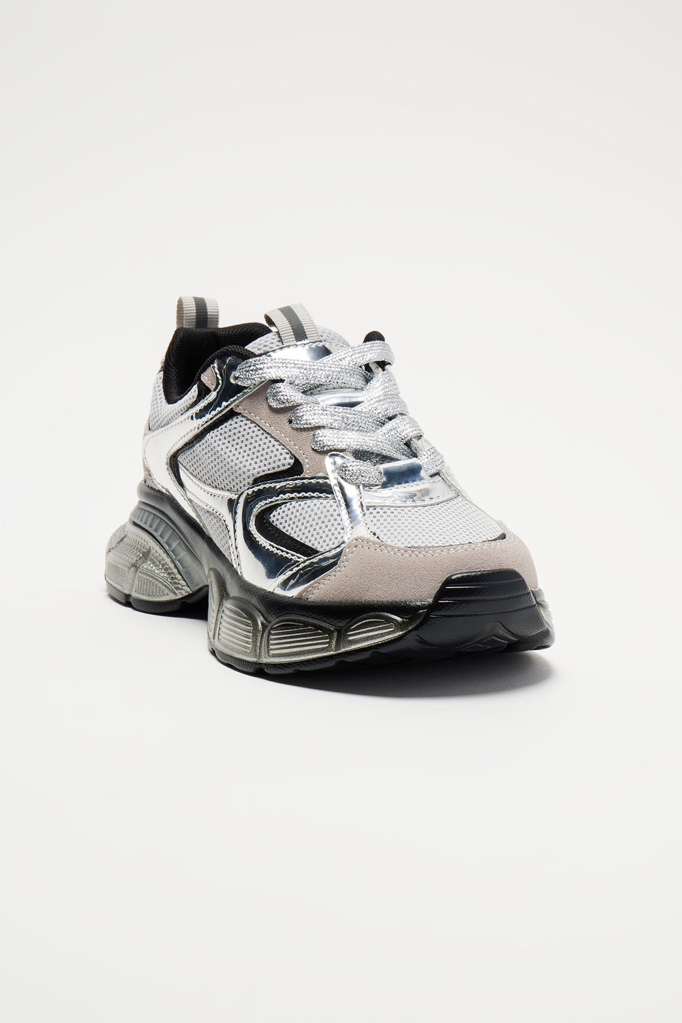 Right Direction Platform Sneakers - Silver - Image 4