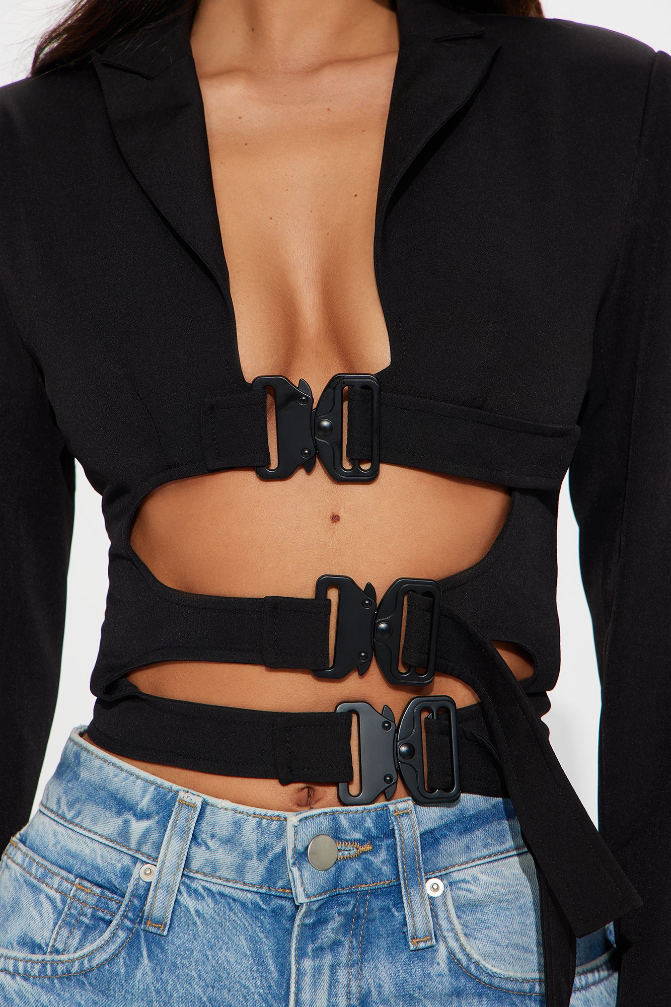 Buckle Up Babe Blazer - Black - Image 3